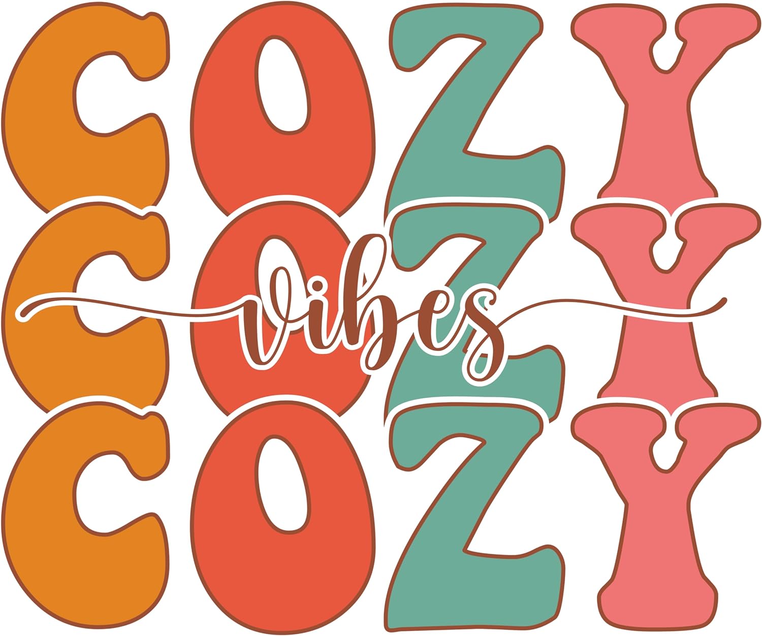 Inspirational Quote Cozy Vibes Motivational Sticker Vinyl Decal Motivation Stickers- 5" Vinyl Sticker Waterproof