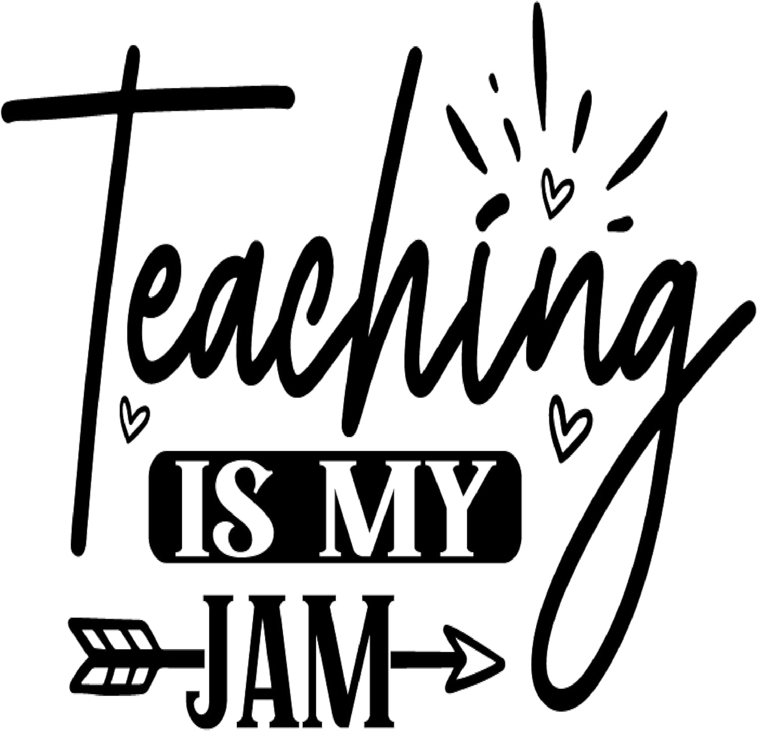 Inspirational Quote "Teaching is My Jam Sticker" Motivational Sticker Vinyl Decal Motivation Stickers- 5" Vinyl Sticker Waterproof