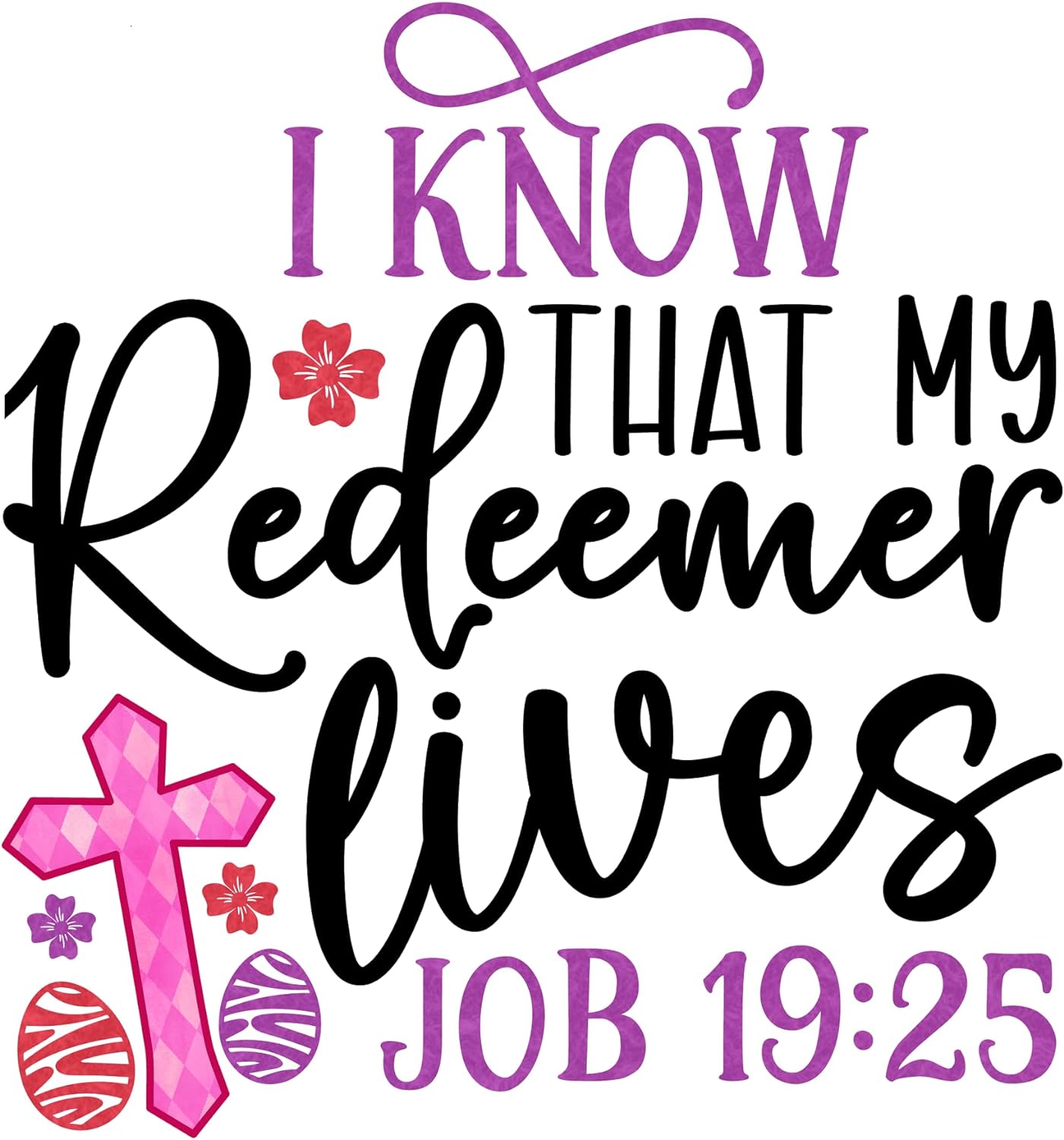 Inspirational Quote "I Know That My Redeemer Lives Job 19:25" Motivational Sticker Vinyl Decal Motivation Stickers- 5" Vinyl Sticker Waterproof