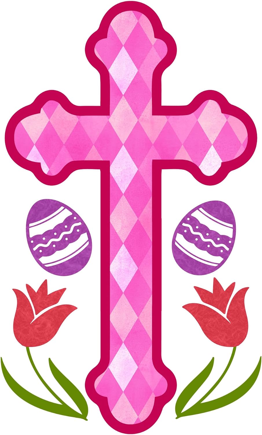 Inspirational Quote "Cross Pink Easter" Motivational Sticker Vinyl Decal Motivation Stickers- 5" Vinyl Sticker Waterproof