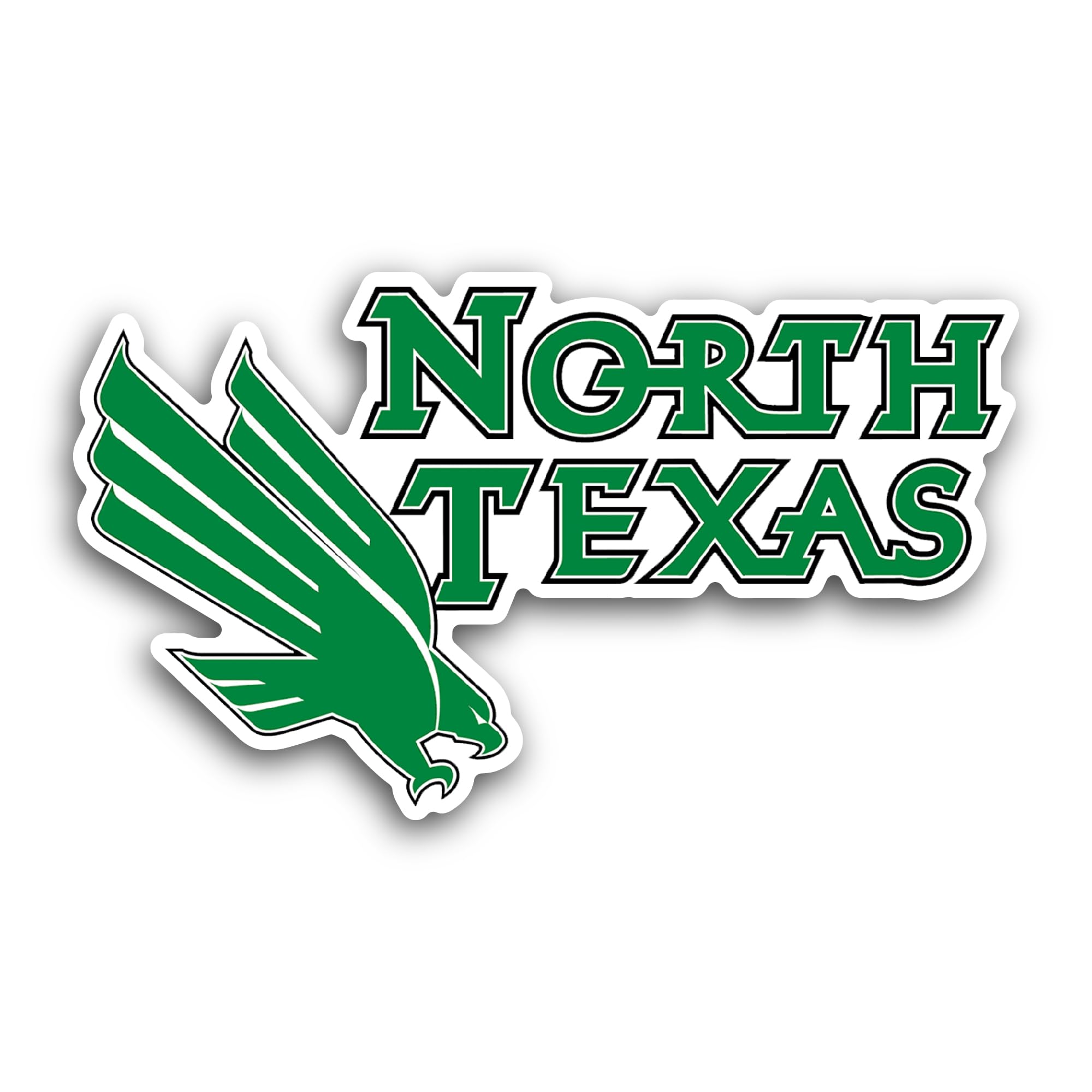 2 (Pieces) 3" and 5" North Texas Mean Gr33n Sticker, Waterproof Vinyl Decals for Many Purpose Like C