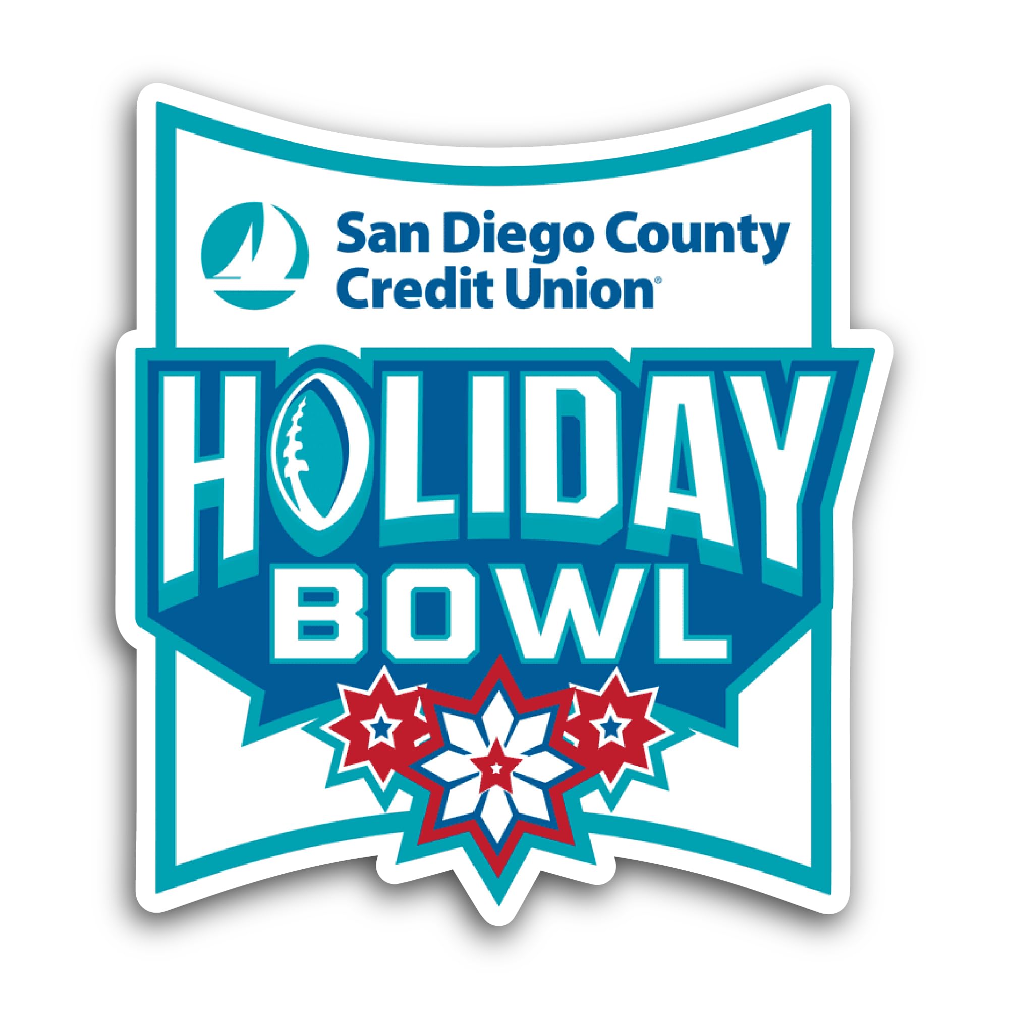 2 (Pieces) 3" and 5" Holiday B0wl Sticker, Waterproof Vinyl Decals for Many Purpose Like Cars, Truck