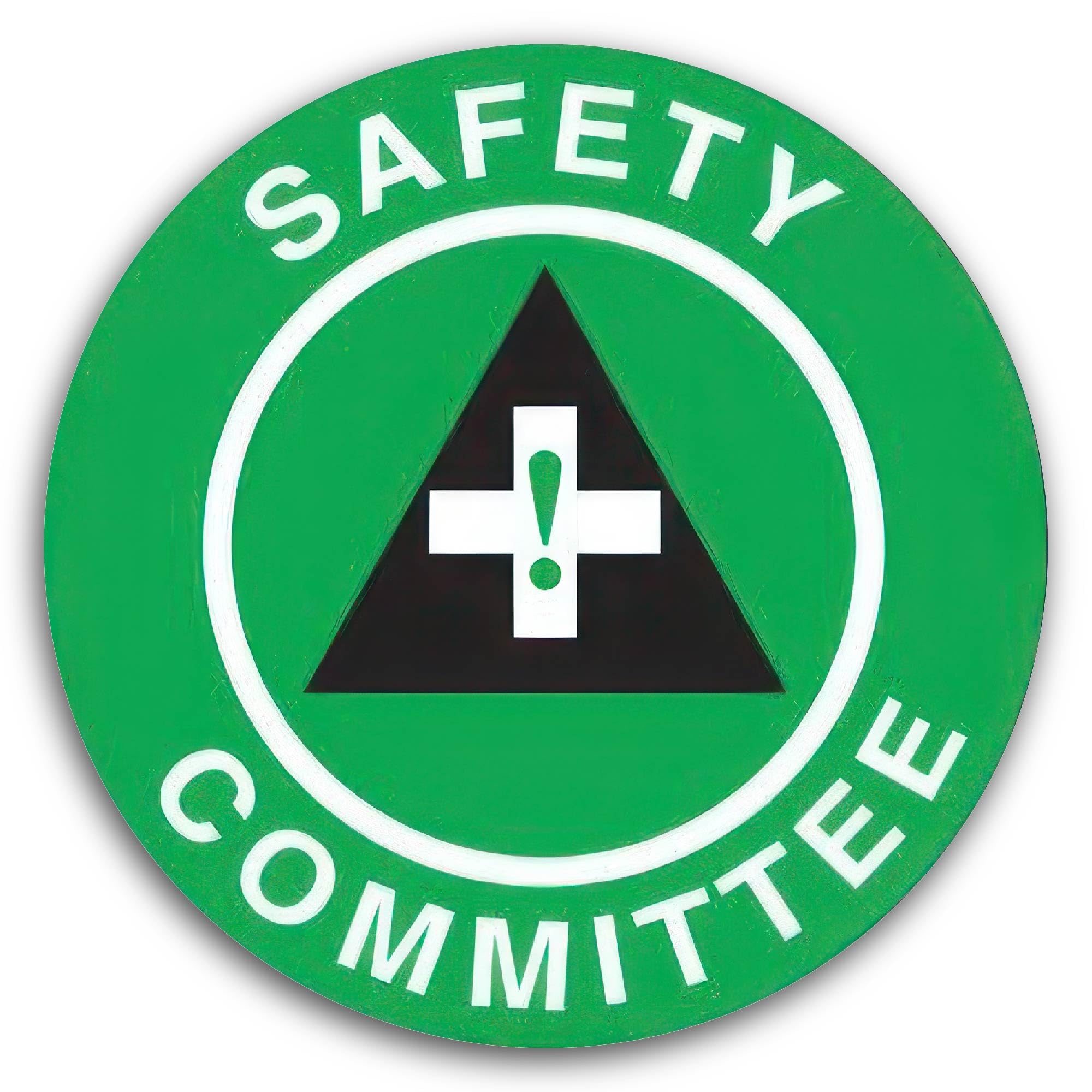 2 (Pieces) 3" and 5" Safety Committee Sticker, Waterproof Vinyl Decals for Many Purpose Like Cars, T