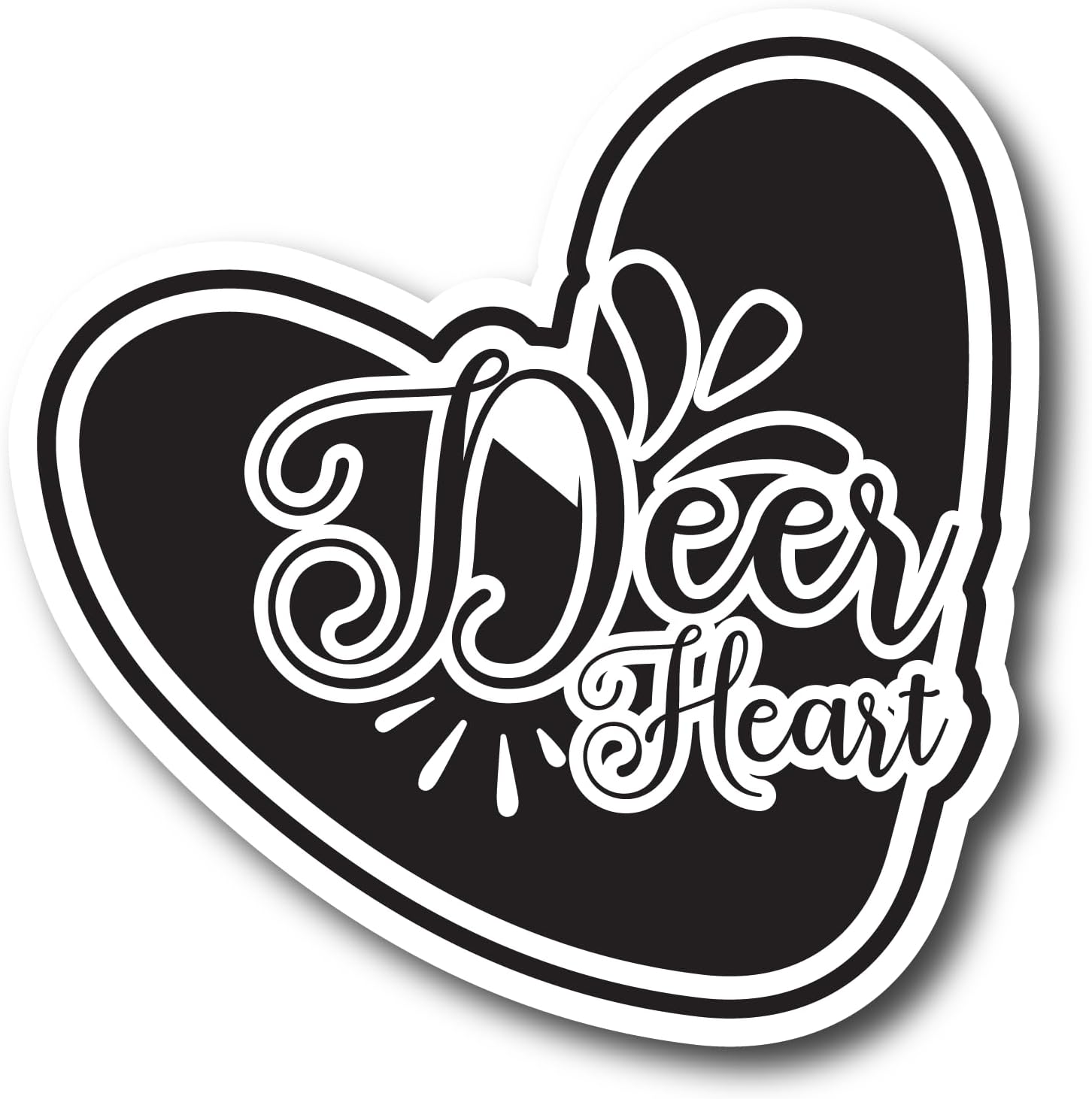 Inspirational Quote Deer Heart Motivational Sticker Vinyl Decal Motivation Stickers- 5" Vinyl Sticker Waterproof