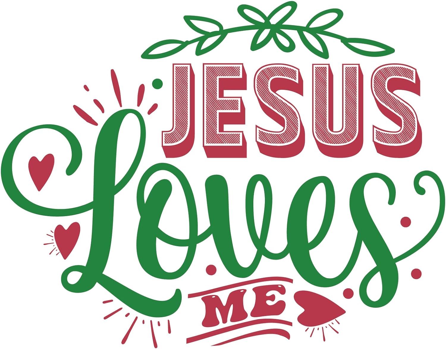 Inspirational Quote "Jesus Loves Me Pretty Sticker" Motivational Sticker Vinyl Decal Motivation Stickers- 5" Vinyl Sticker Waterproof