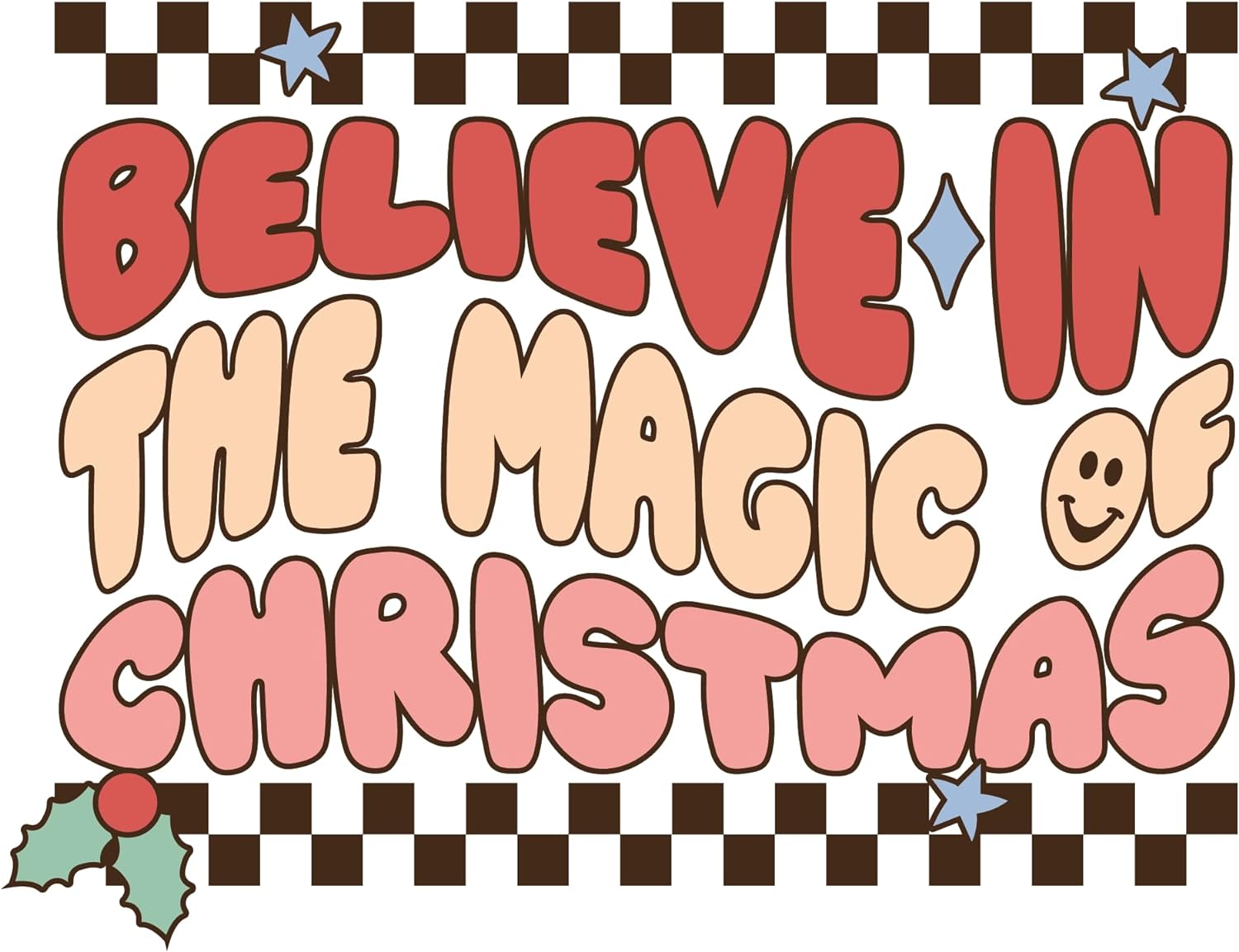 Inspirational Quote Believe in The Magic of Christmas Sticker Motivational Sticker Vinyl Decal Motivation Stickers- 5" Vinyl Sticker Waterproof