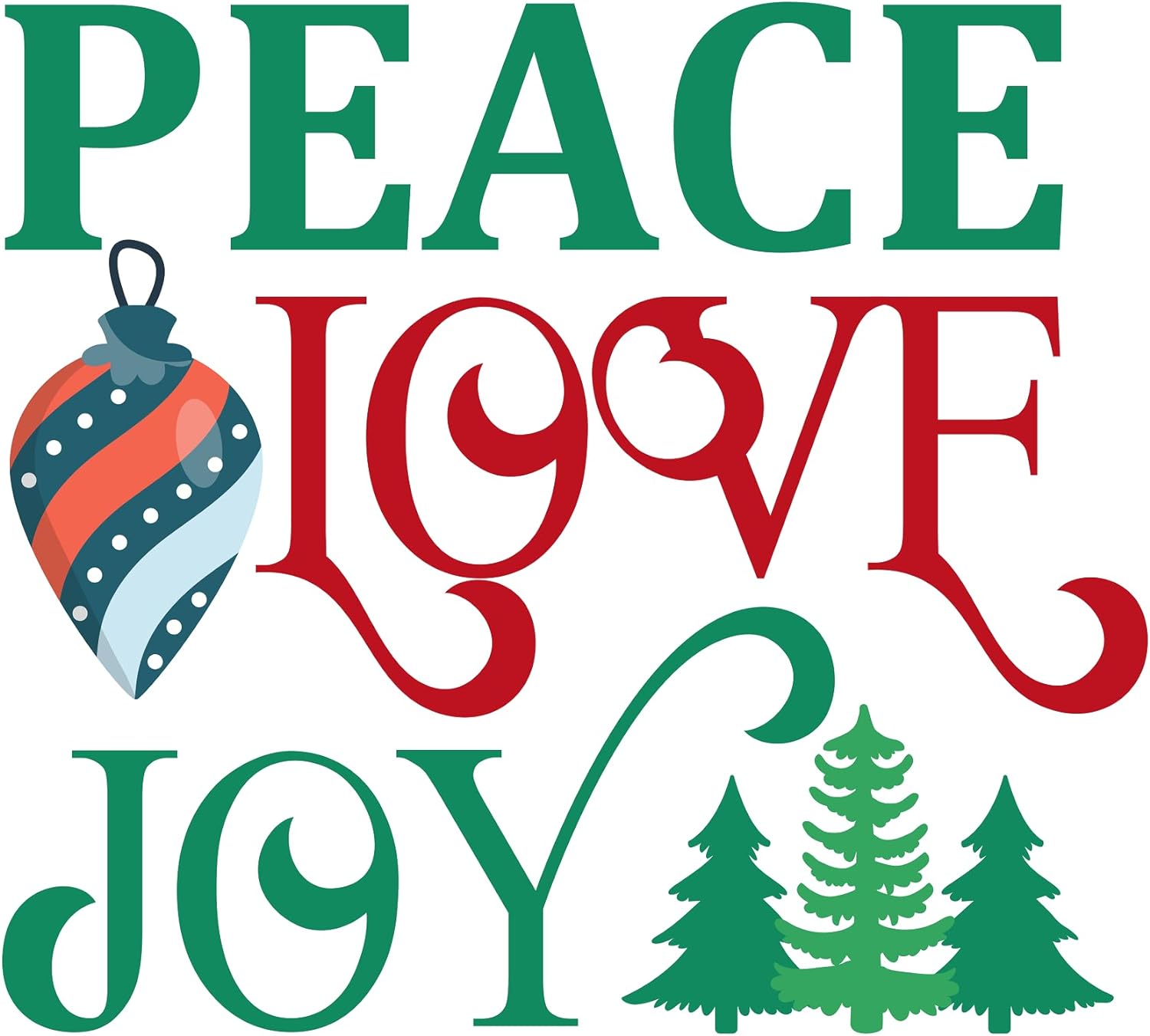 Inspirational Quote Peace Love Joy Motivational Sticker Vinyl Decal Motivation Stickers- 5" Vinyl Sticker Waterproof