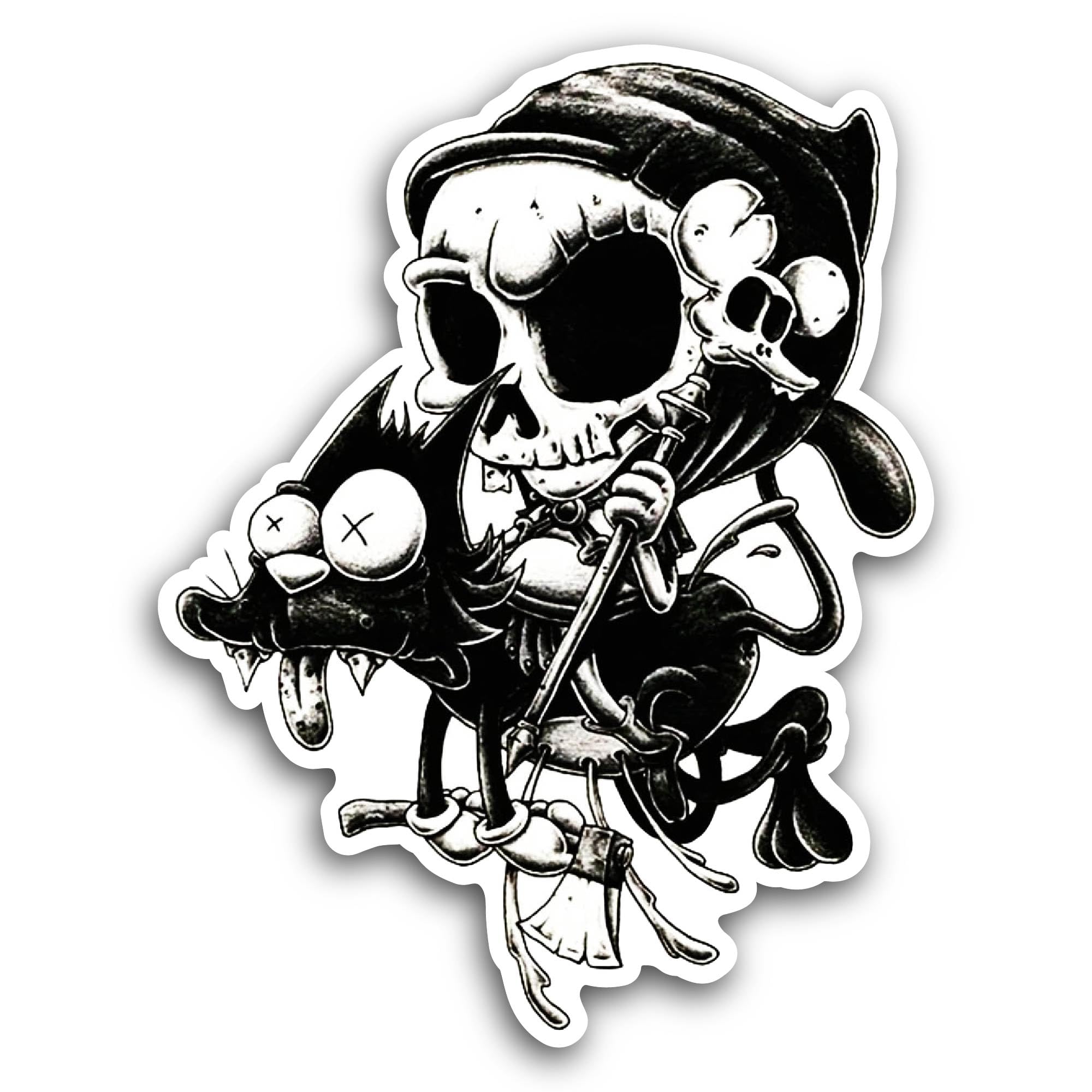 2 (Pieces) 2" and 3" Smiling Man with Red Hair in Jacket Sticker, Waterproof Vinyl Decals for Many P