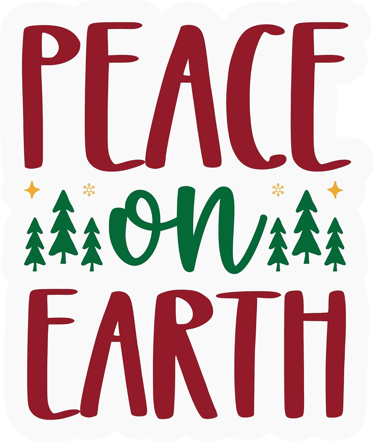 Inspirational Quote Peace On Earth Motivational Sticker Vinyl Decal Motivation Stickers- 5" Vinyl Sticker Waterproof