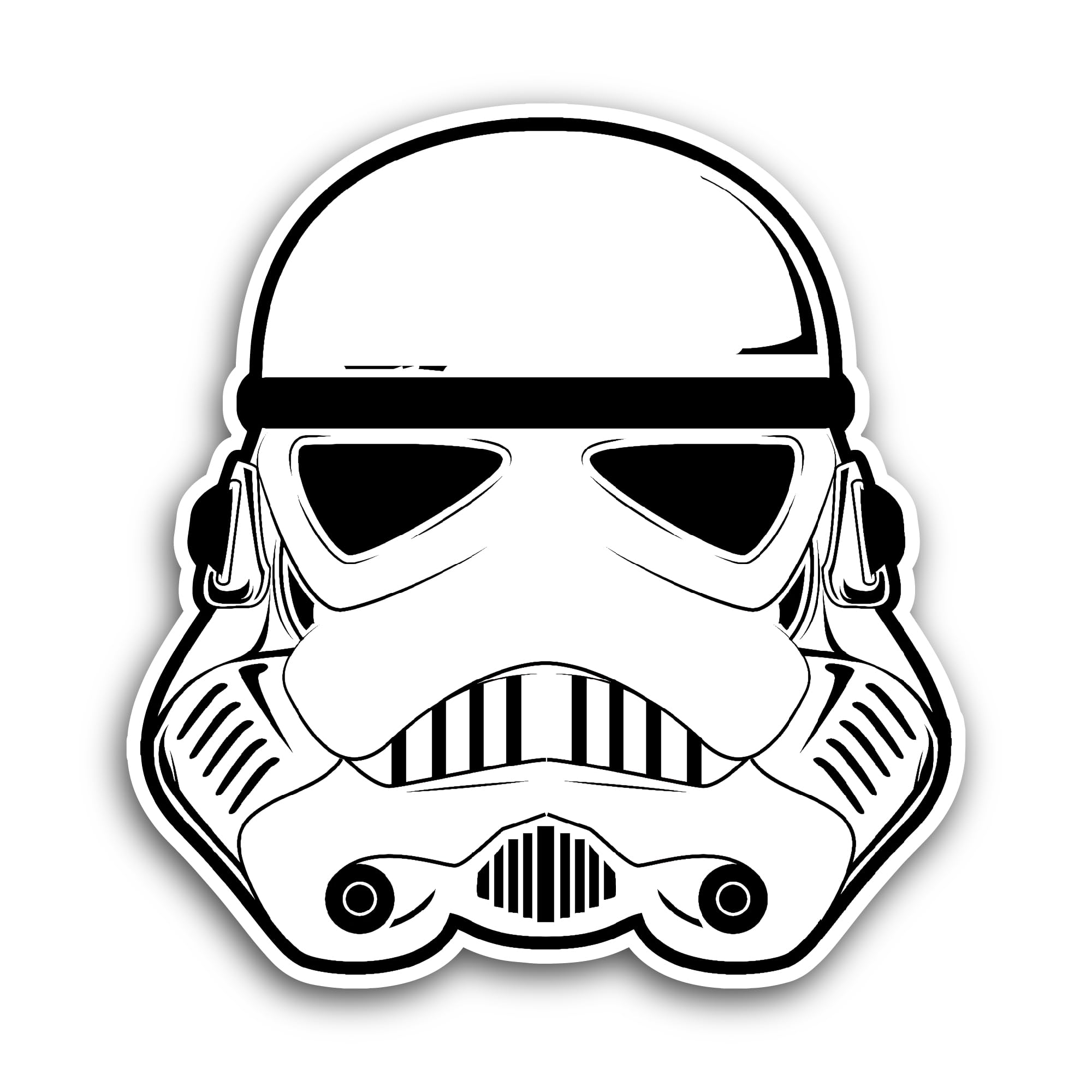 2 (Pieces) 3" and 5" Stormtrooper Sticker, Waterproof Vinyl Decals for Many Purpose Like Cars, Truck