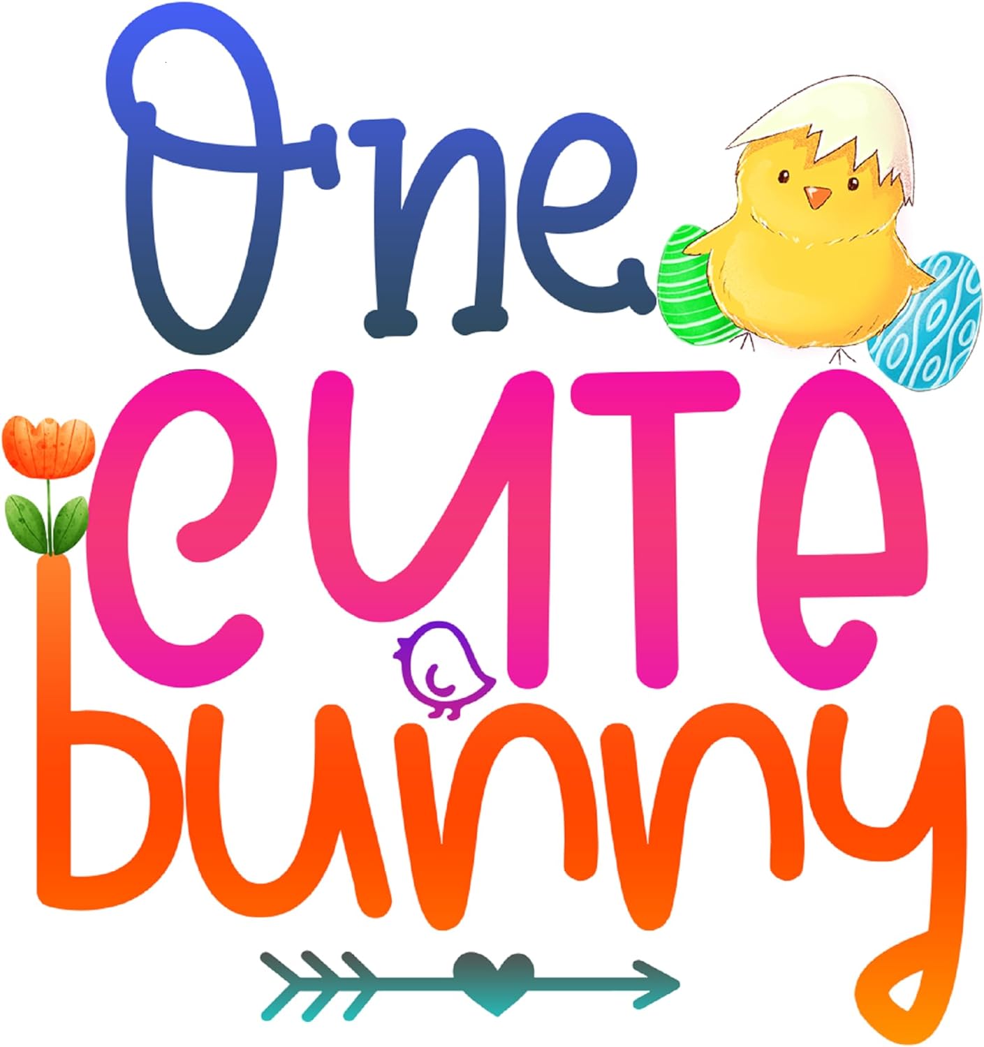 Inspirational Quote "One Cute Bunny" Motivational Sticker Vinyl Decal Motivation Stickers- 5" Vinyl Sticker Waterproof
