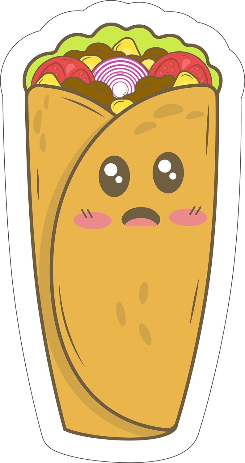 Inspirational Quote Happy Burrito Sticker Motivational Sticker Vinyl Decal Motivation Stickers- 5" Vinyl Sticker Waterproof