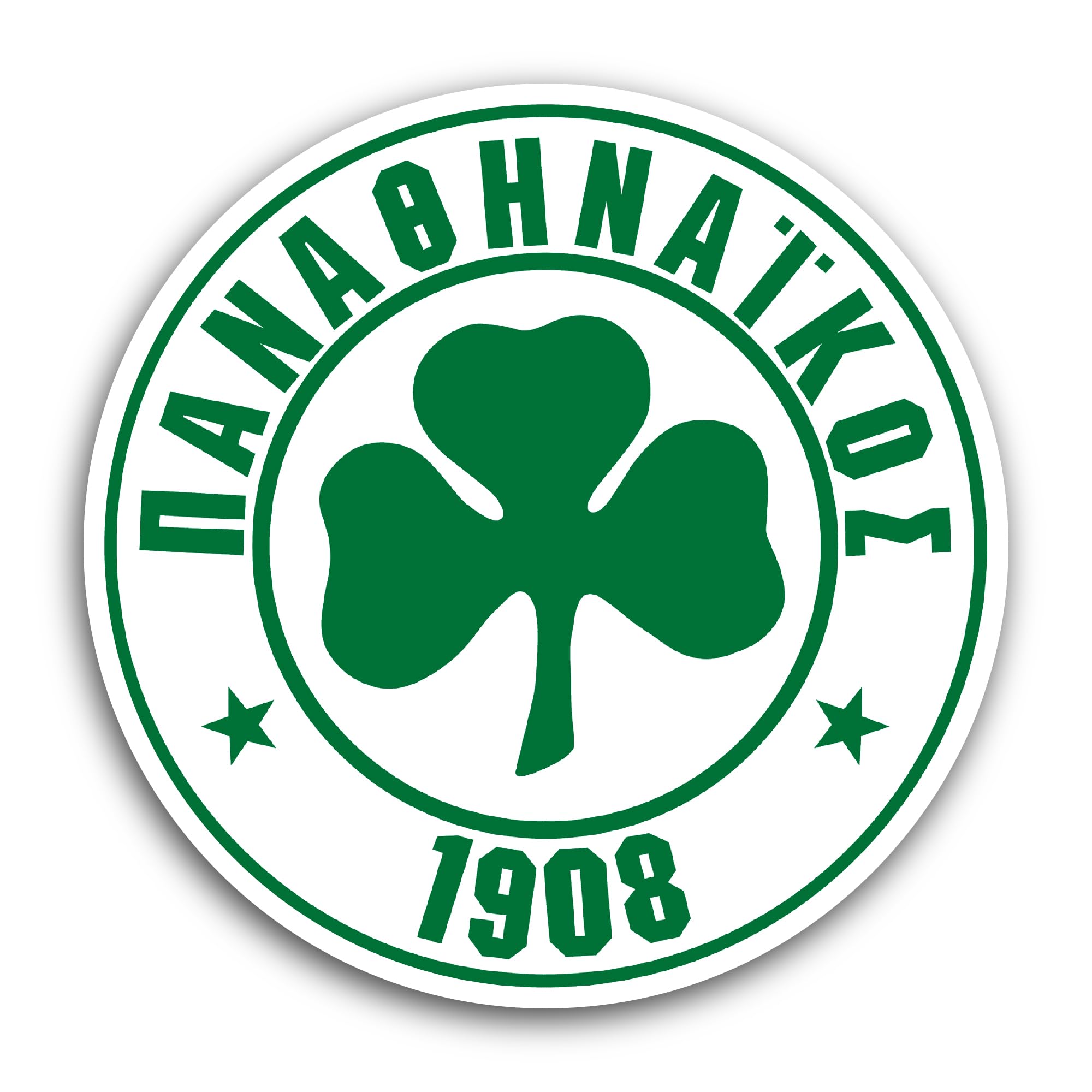 2 (Pieces) 3" and 5" Panathinaik0s Sticker, Waterproof Vinyl Decals for Many Purpose Like Cars, Truc