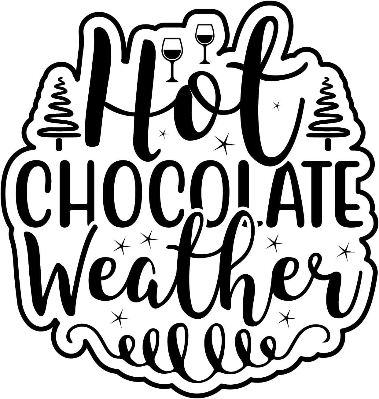 Inspirational Quote Hot Chocolate Weather Motivational Sticker Vinyl Decal Motivation Stickers- 5" Vinyl Sticker Waterproof