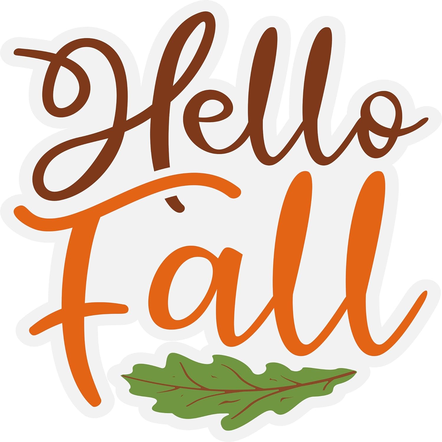 Inspirational Quote Hello Fall Great Gift Motivational Sticker Vinyl Decal Motivation Stickers- 5" Vinyl Sticker Waterproof