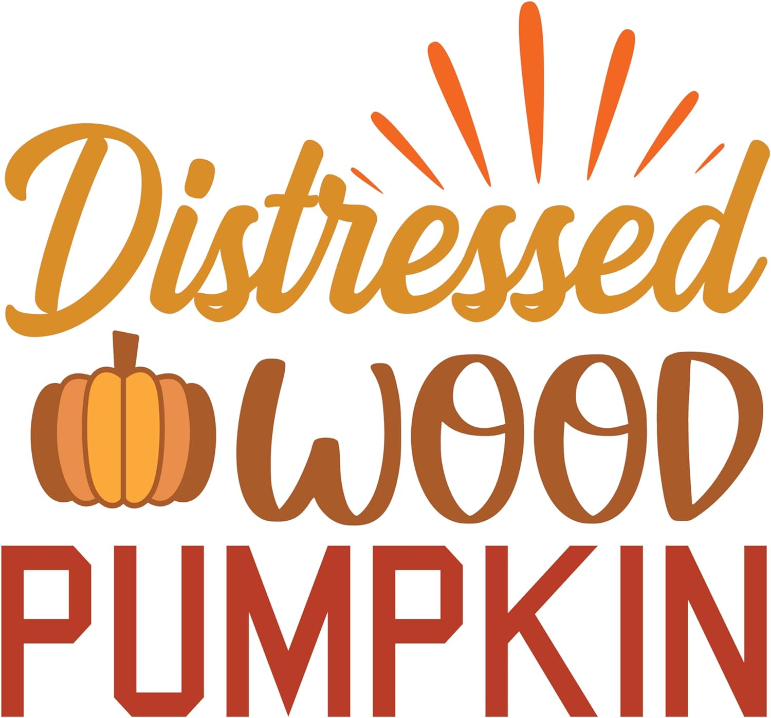 Inspirational Quote Distressed Wood Pumpkin Motivational Sticker Vinyl Decal Motivation Stickers- 5" Vinyl Sticker Waterproof