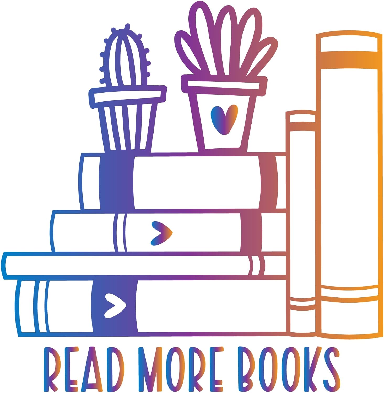 Inspirational Quote Read More Books Motivational Sticker Vinyl Decal Motivation Stickers- 5" Vinyl Sticker Waterproof