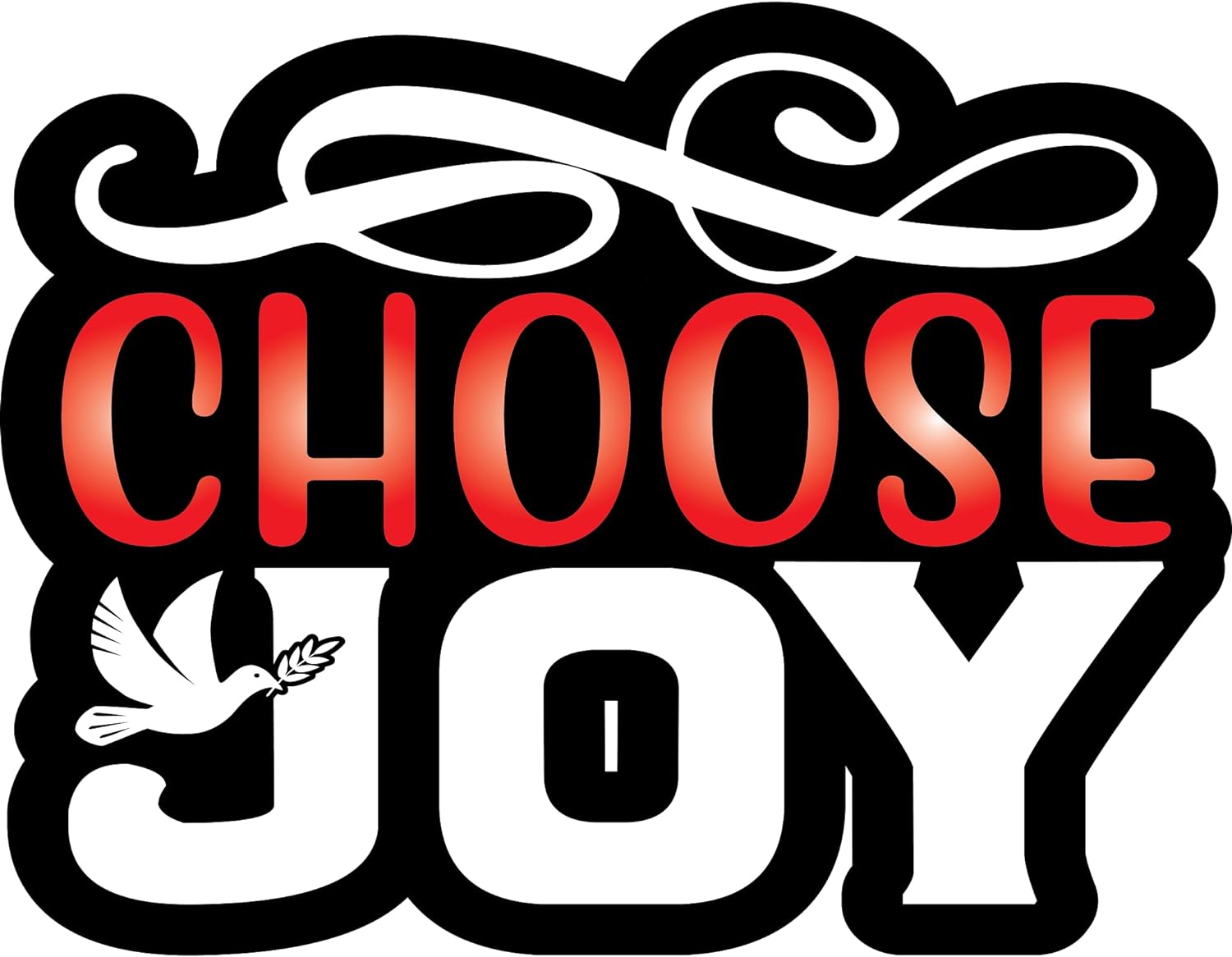 Inspirational Quote "Choose Joy" Motivational Sticker Vinyl Decal Motivation Stickers- 5" Vinyl Sticker Waterproof