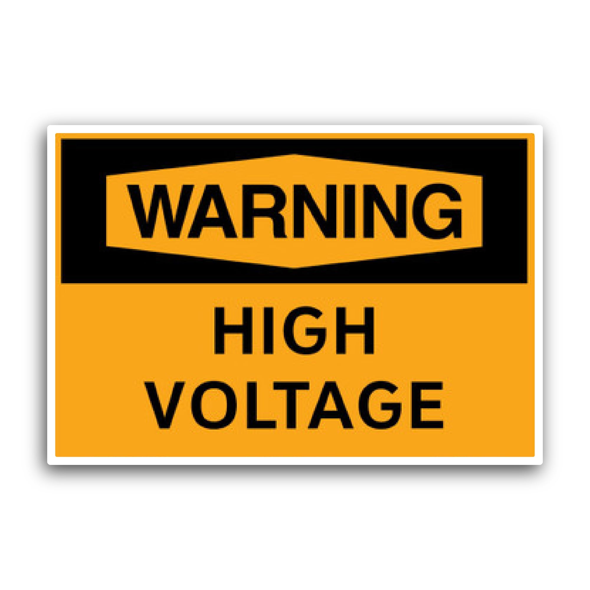 2 (Pieces) 3" and 5" High Voltage OSHA Warning Safety Sign Sticker, Waterproof Vinyl Decals for Many