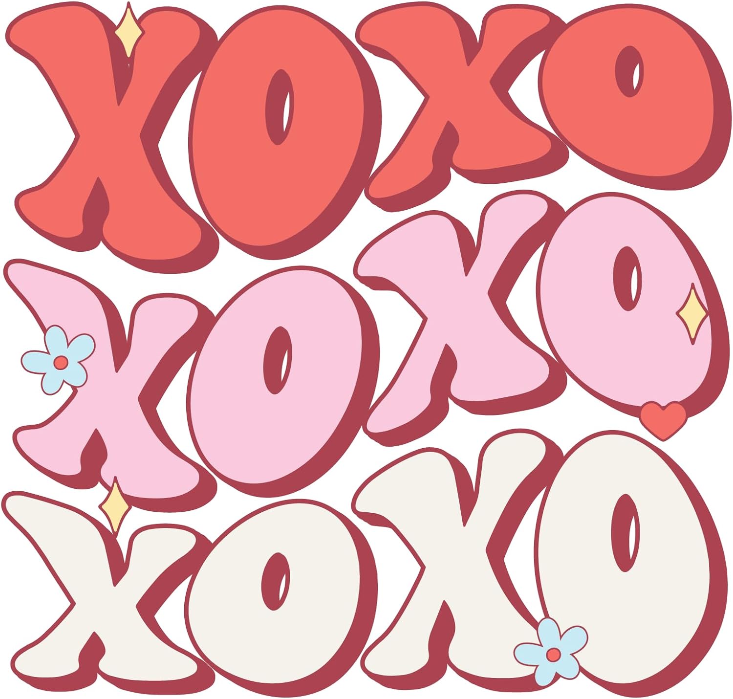 Inspirational Quote XOXO XOXO XOXO Motivational Sticker Vinyl Decal Motivation Stickers- 5" Vinyl Sticker Waterproof