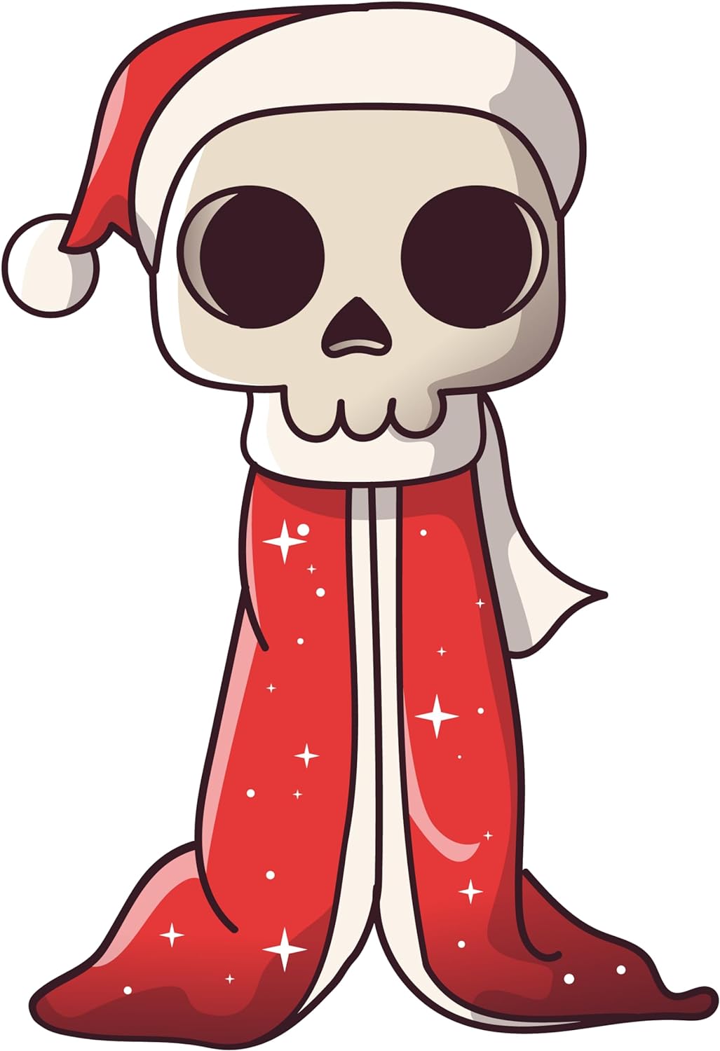 Inspirational Quote Skull Santa Costume Motivational Sticker Vinyl Decal Motivation Stickers- 5" Vinyl Sticker Waterproof