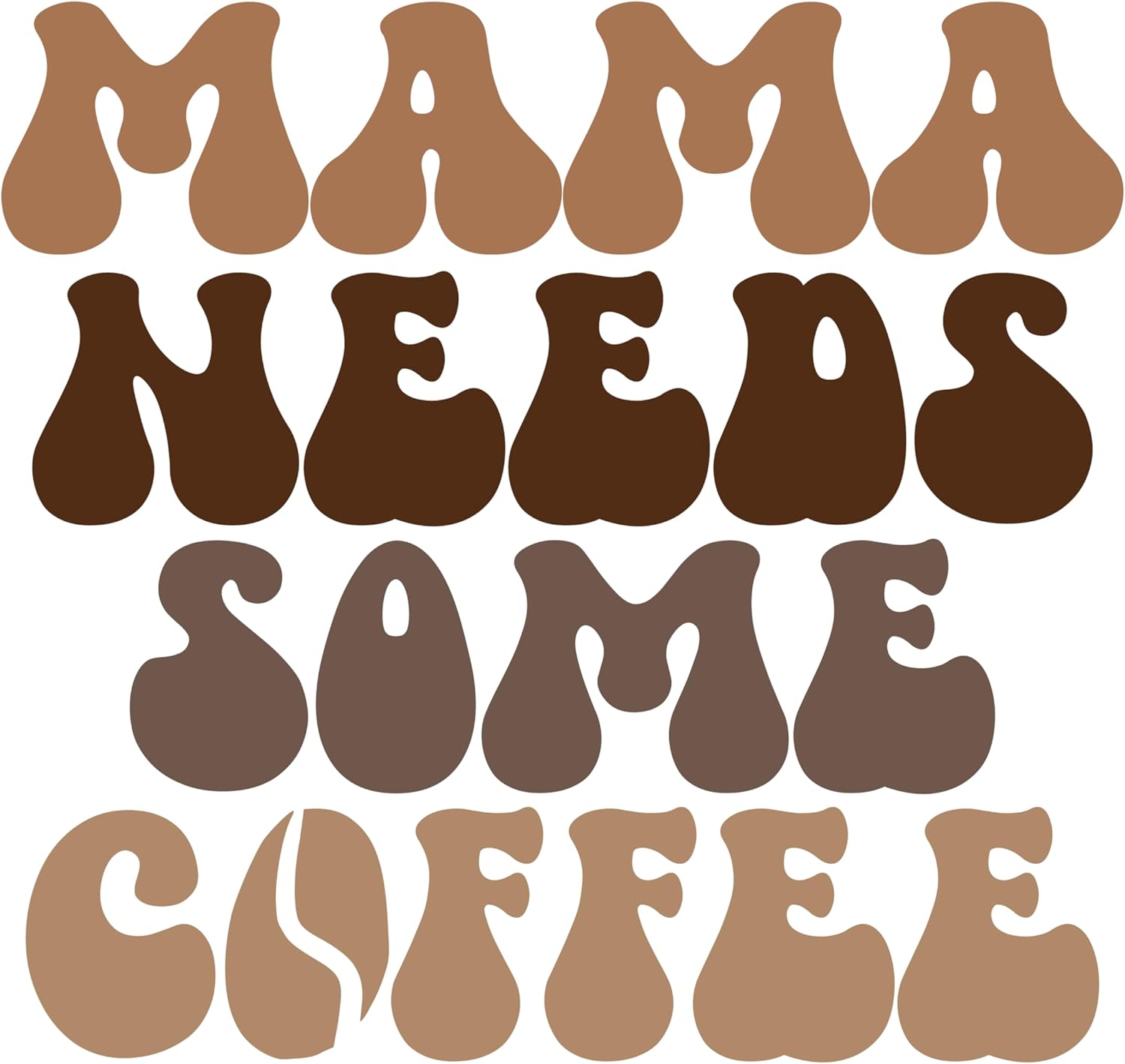 Inspirational Quote - "Mama Needs Some Coffee" Motivational Sticker Vinyl Decal Family Stickers - 5" Vinyl Sticker Waterproof.