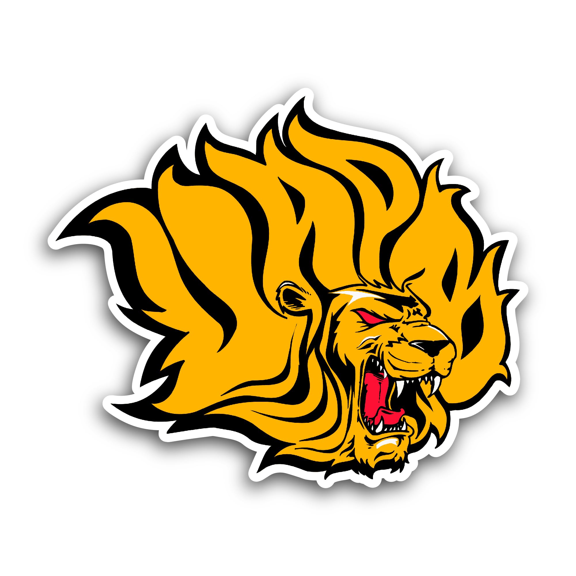 2 (Pieces) 3" and 5" Lion's Courage Sticker, Waterproof Vinyl Decals for Many Purpose Like Cars, Tru