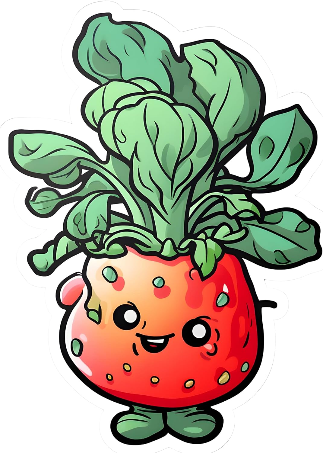 Inspirational Quote Strawberry Stickers Motivational Sticker Vinyl Decal Motivation Stickers- 5" Vinyl Sticker Waterproof