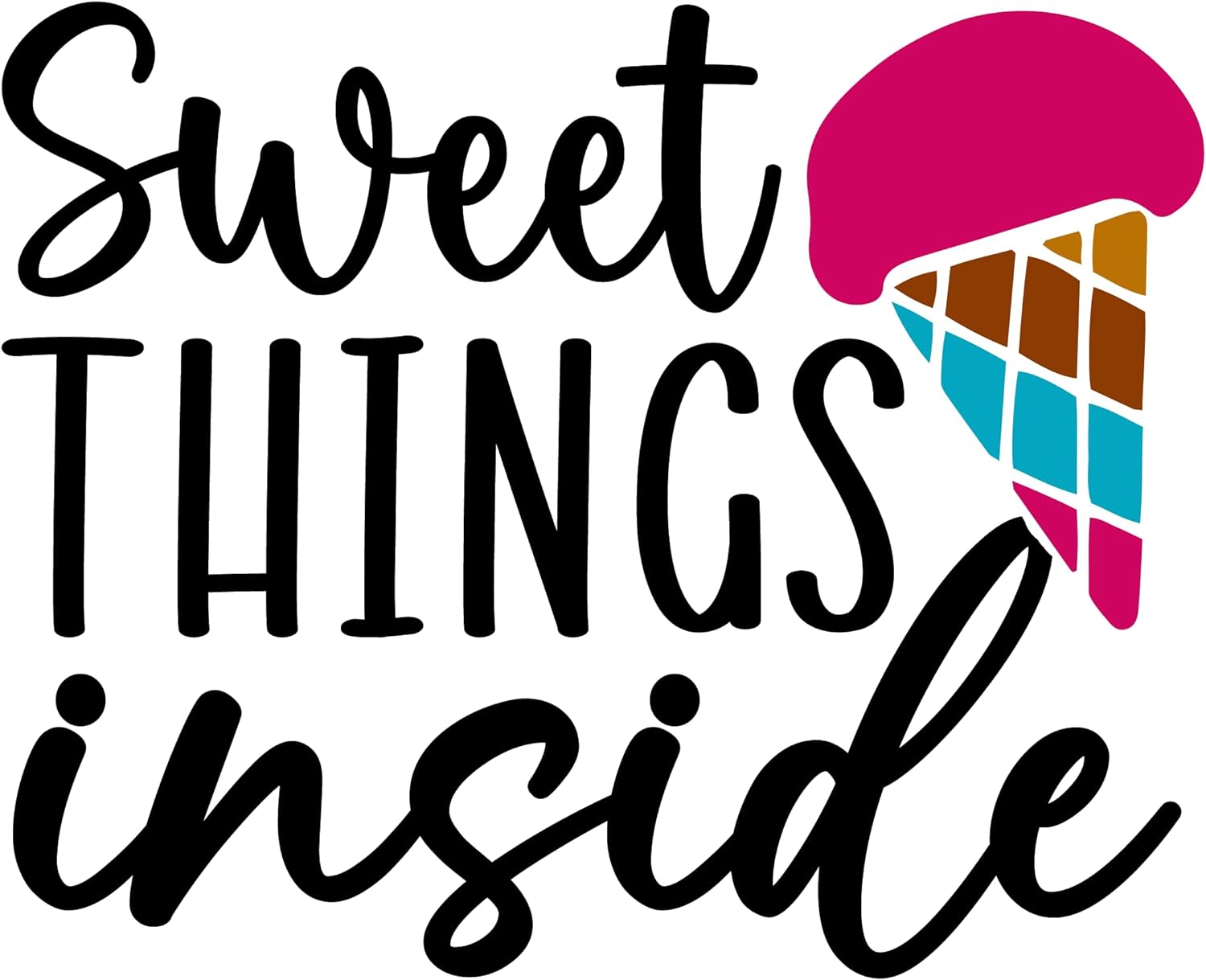 Inspirational Quote "Sweet Things Inside" Motivational Sticker Vinyl Decal Motivation Stickers- 5" Vinyl Sticker Waterproof