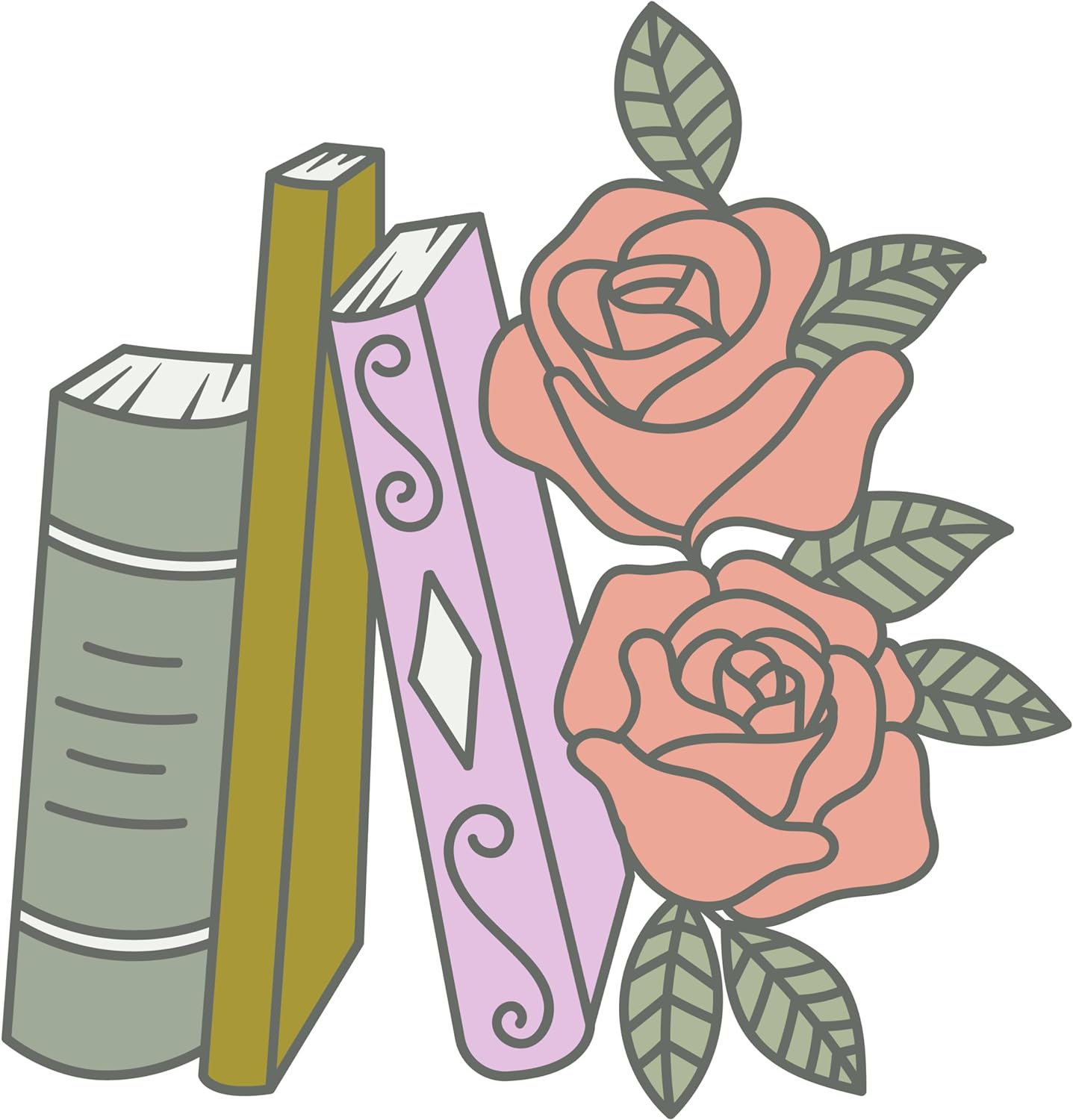 Inspirational Quote Book Shelves With Flower Motivational Sticker Vinyl Decal Motivation Stickers- 5" Vinyl Sticker Waterproof