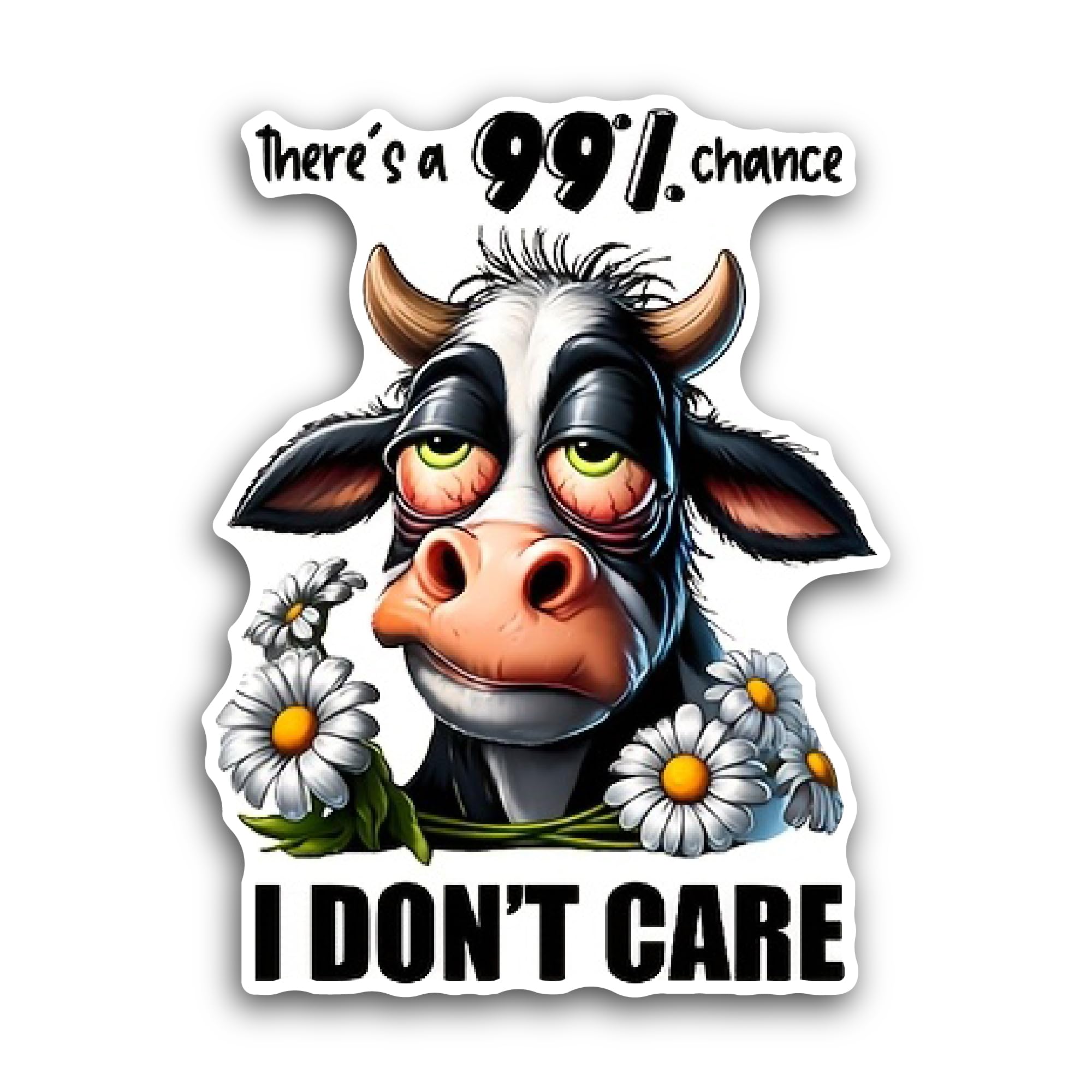 2 (Pieces) 3" and 5" Important Black Text Sticker, Waterproof Vinyl Decals for Many Purpose Like Car
