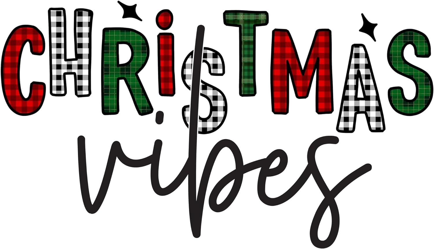 Inspirational Quote Christmas Vibes in Multicolor Motivational Sticker Vinyl Decal Motivation Stickers- 5" Vinyl Sticker Waterproof