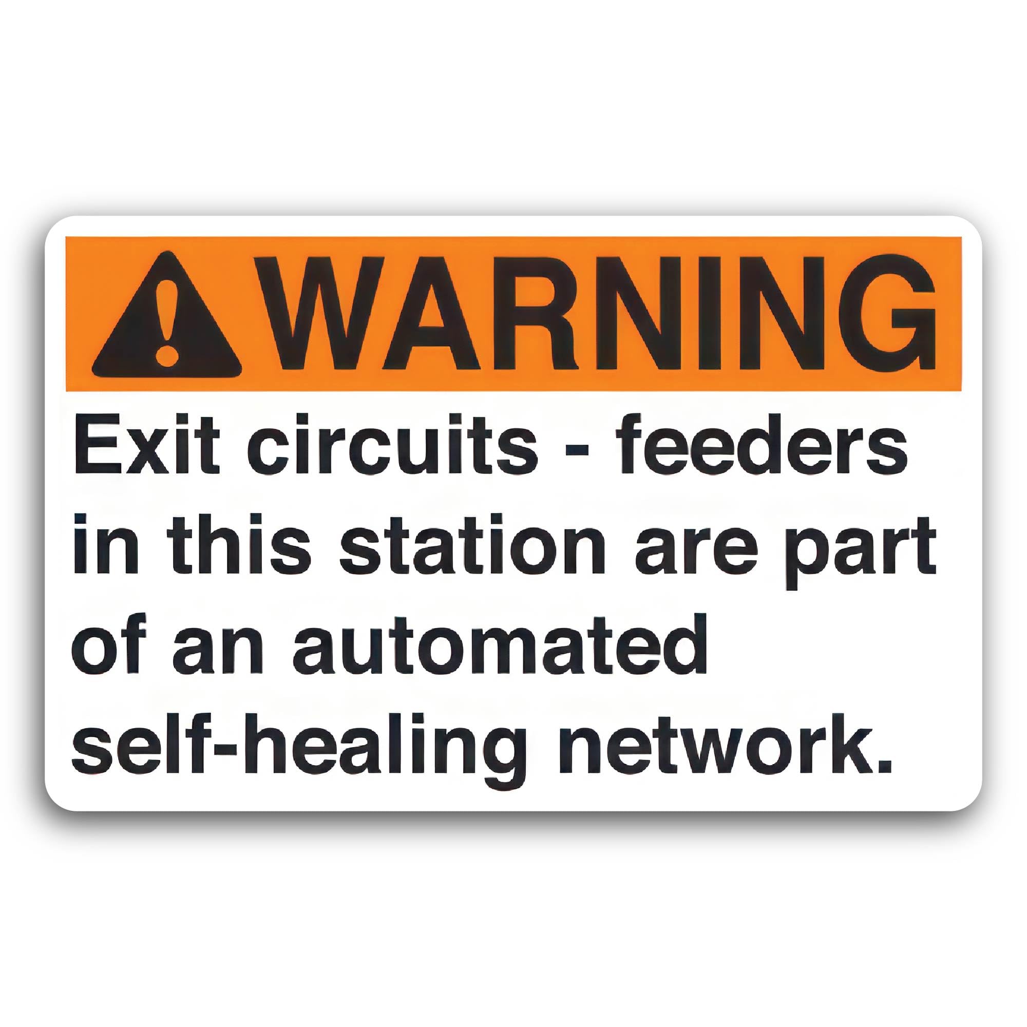 2 (Pieces) 3" and 5" Warning - Exit Circuits - Feeders in This Station Sticker, Waterproof Vinyl Dec