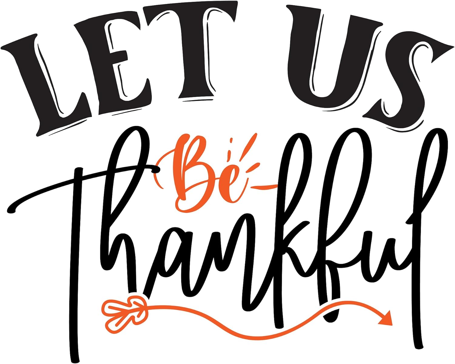 Inspirational Quote Let Us Be Thankful Motivational Sticker Vinyl Decal Motivation Stickers- 5" Vinyl Sticker Waterproof