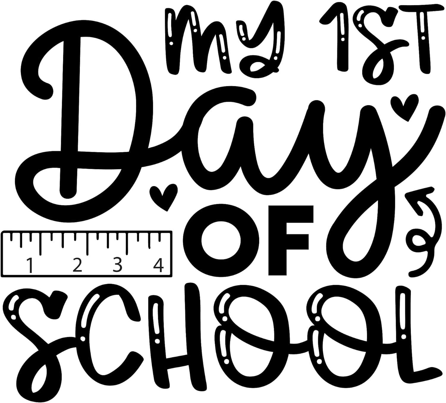 Inspirational Quote "My First Day of School" Motivational Sticker Vinyl Decal Motivation Stickers- 5" Vinyl Sticker Waterproof