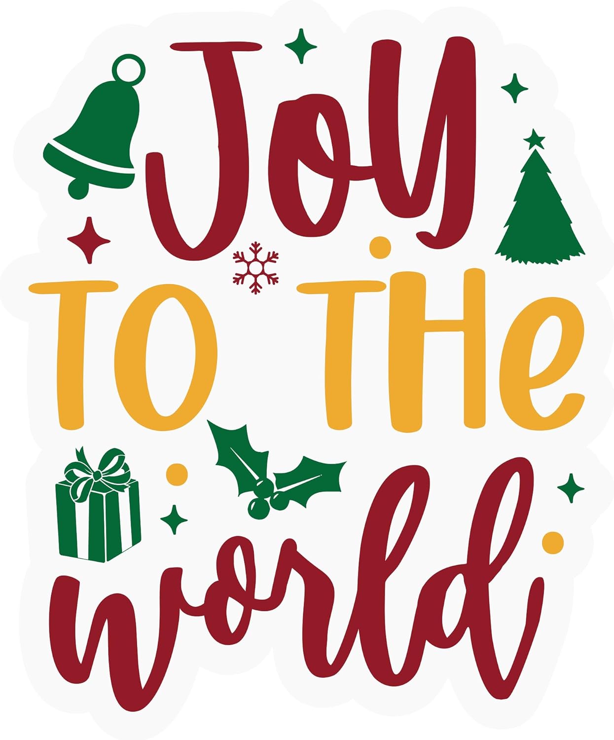 Inspirational Quote Joy to The World' Motivational Sticker Vinyl Decal Motivation Stickers- 5" Vinyl Sticker Waterproof