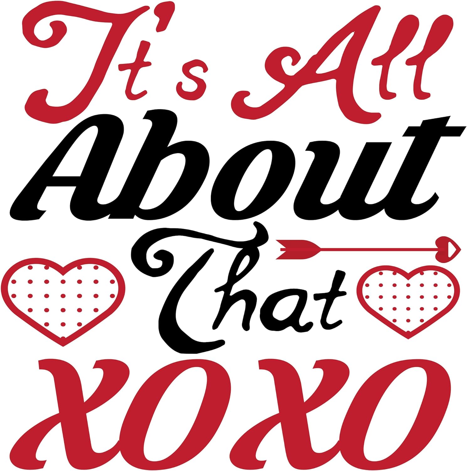 Inspirational Quote Its All About That XOXO Motivational Sticker Vinyl Decal Motivation Stickers- 5" Vinyl Sticker Waterproof
