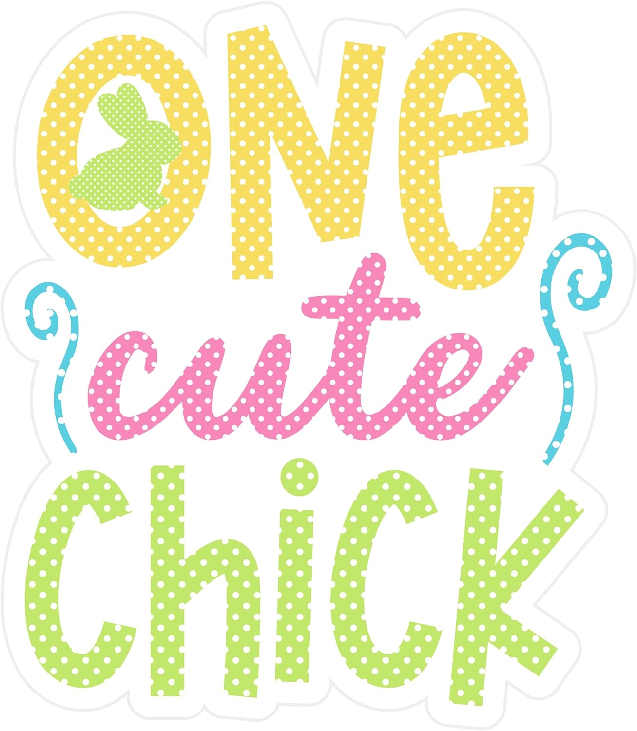 Inspirational Quote "One Cute Chick" Motivational Sticker Vinyl Decal Motivation Stickers- 5" Vinyl Sticker Waterproof