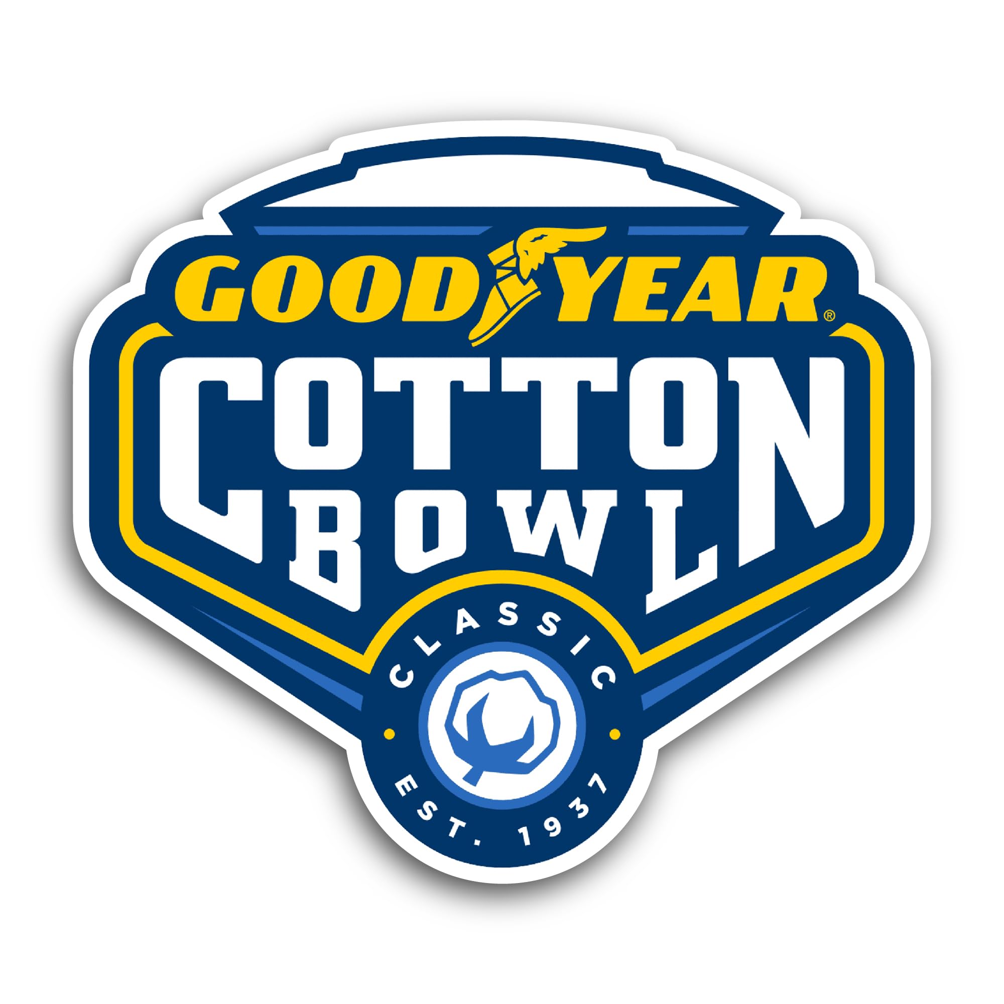 2 (Pieces) 3" and 5" Cotton B0wl Classic Sticker, Waterproof Vinyl Decals for Many Purpose Like Cars
