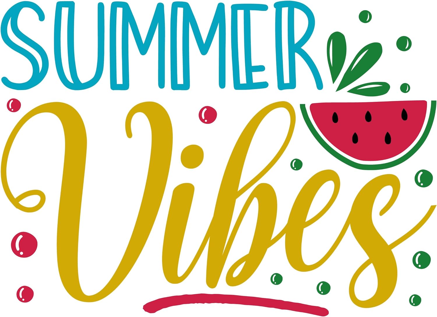 Inspirational Quote "Summer Vibes" Motivational Sticker Vinyl Decal Motivation Stickers- 5" Vinyl Sticker Waterproof