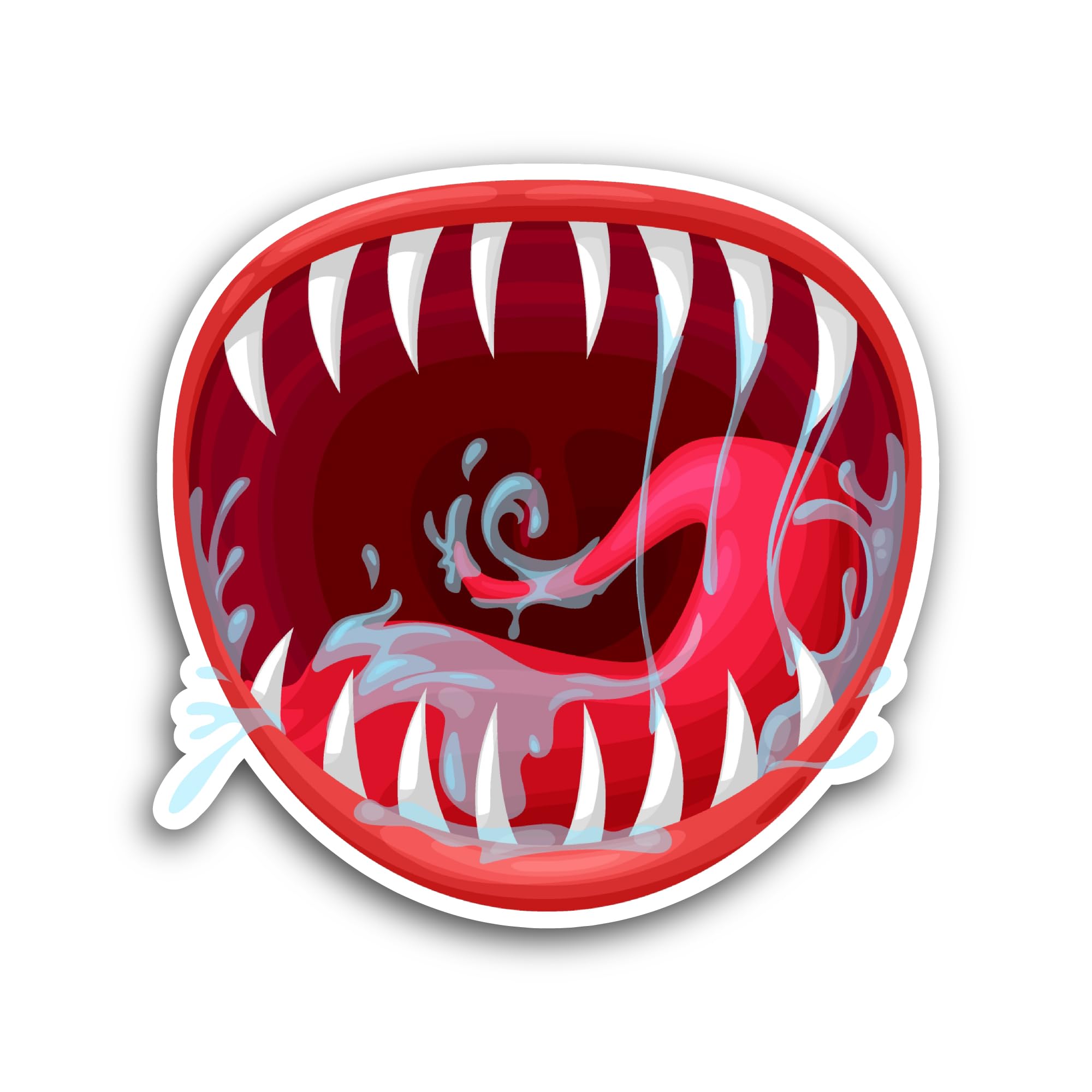 2 (Pieces) 3" and 5" Monster Screaming Vector Sticker, Waterproof Vinyl Decals for Many Purpose Like