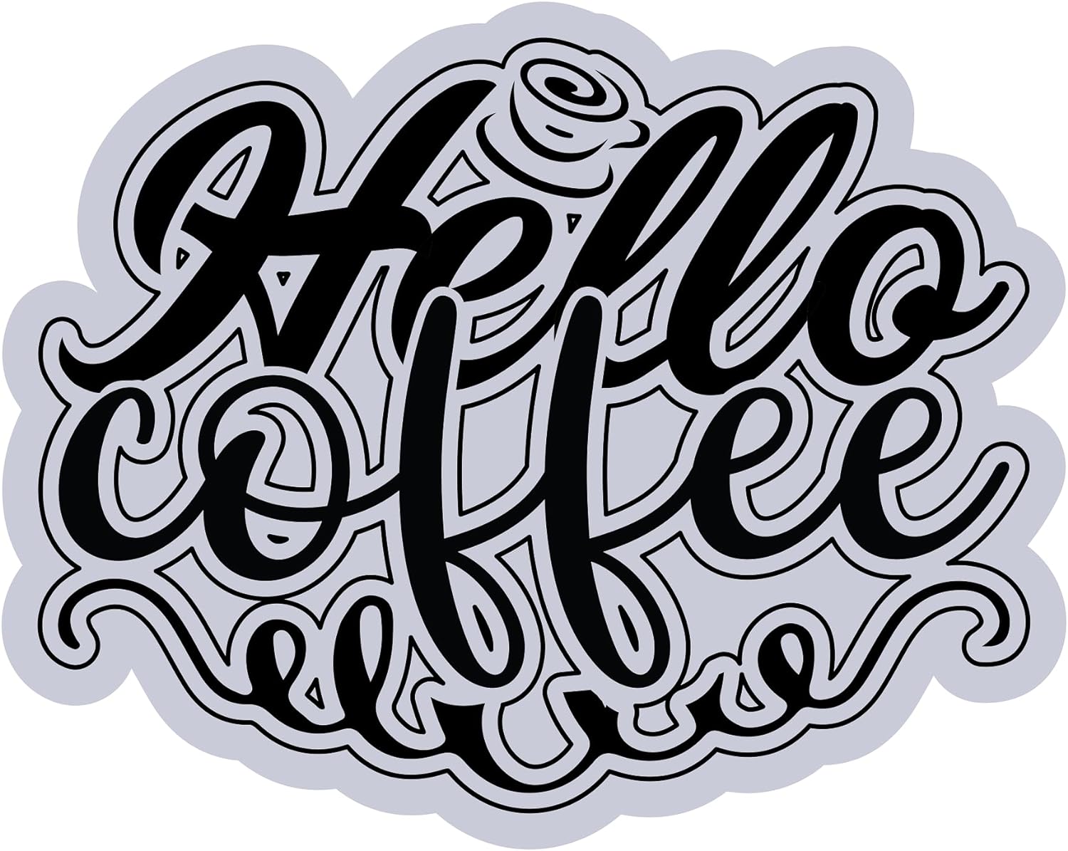 Inspirational Quote "Hello Coffee" Motivational Sticker Vinyl Decal Motivation Stickers- 5" Vinyl Sticker Waterproof