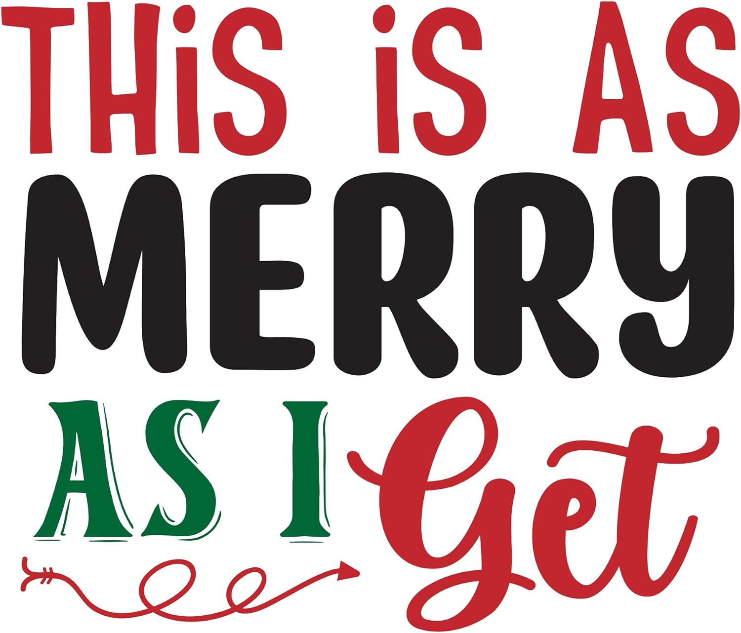 Inspirational Quote This is As Merry As I Get Motivational Sticker Vinyl Decal Motivation Stickers- 5" Vinyl Sticker Waterproof