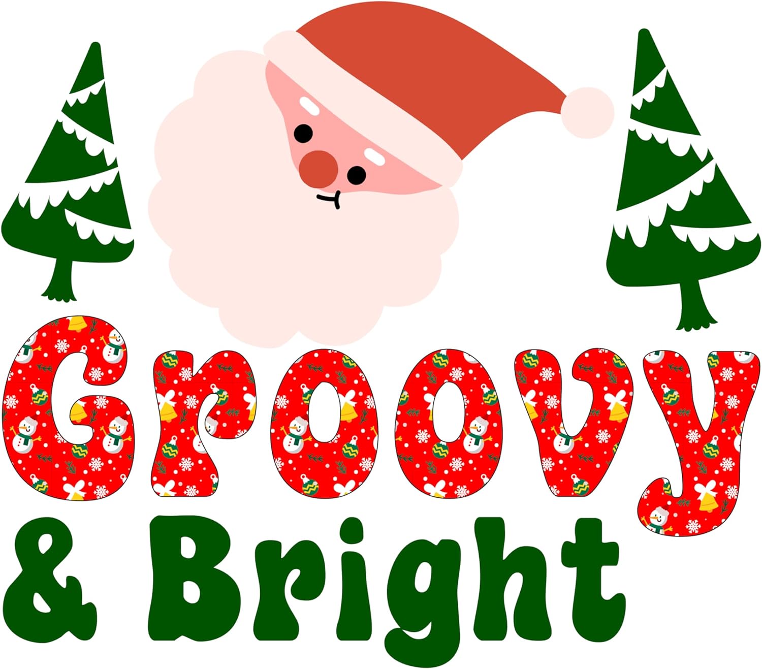 Inspirational Quote Groovy & Bright Red Hat Santa Motivational Sticker Vinyl Decal Motivation Stickers- 5" Vinyl Sticker Waterproof