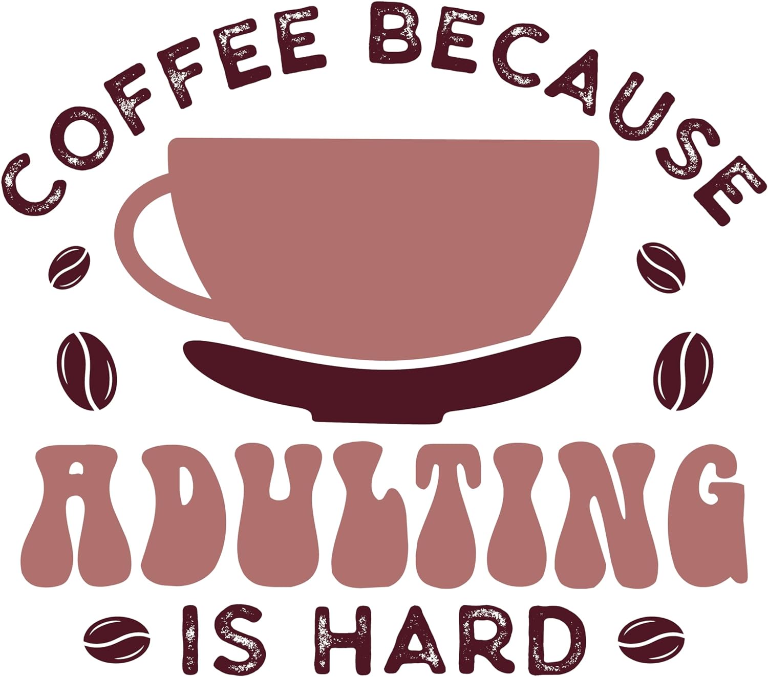 Inspirational Quote "Coffee Because Adulting is Hard" Motivational Sticker Vinyl Decal Motivation Stickers- 5" Vinyl Sticker Waterproof