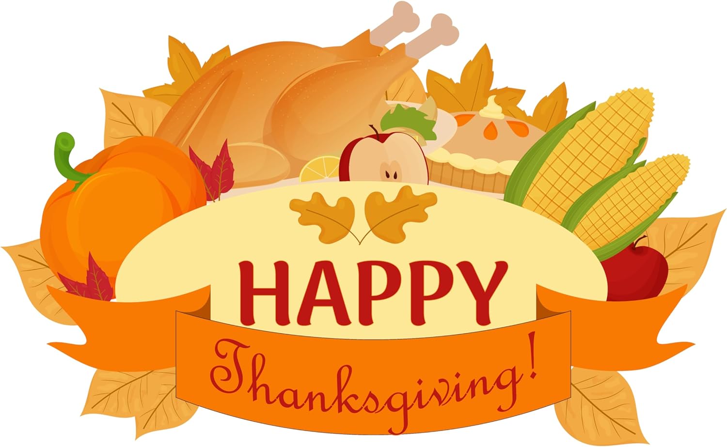 Inspirational Quote Happy Thanksgiving! Fruit Flower Motivational Sticker Vinyl Decal Motivation Stickers- 5" Vinyl Sticker Waterproof