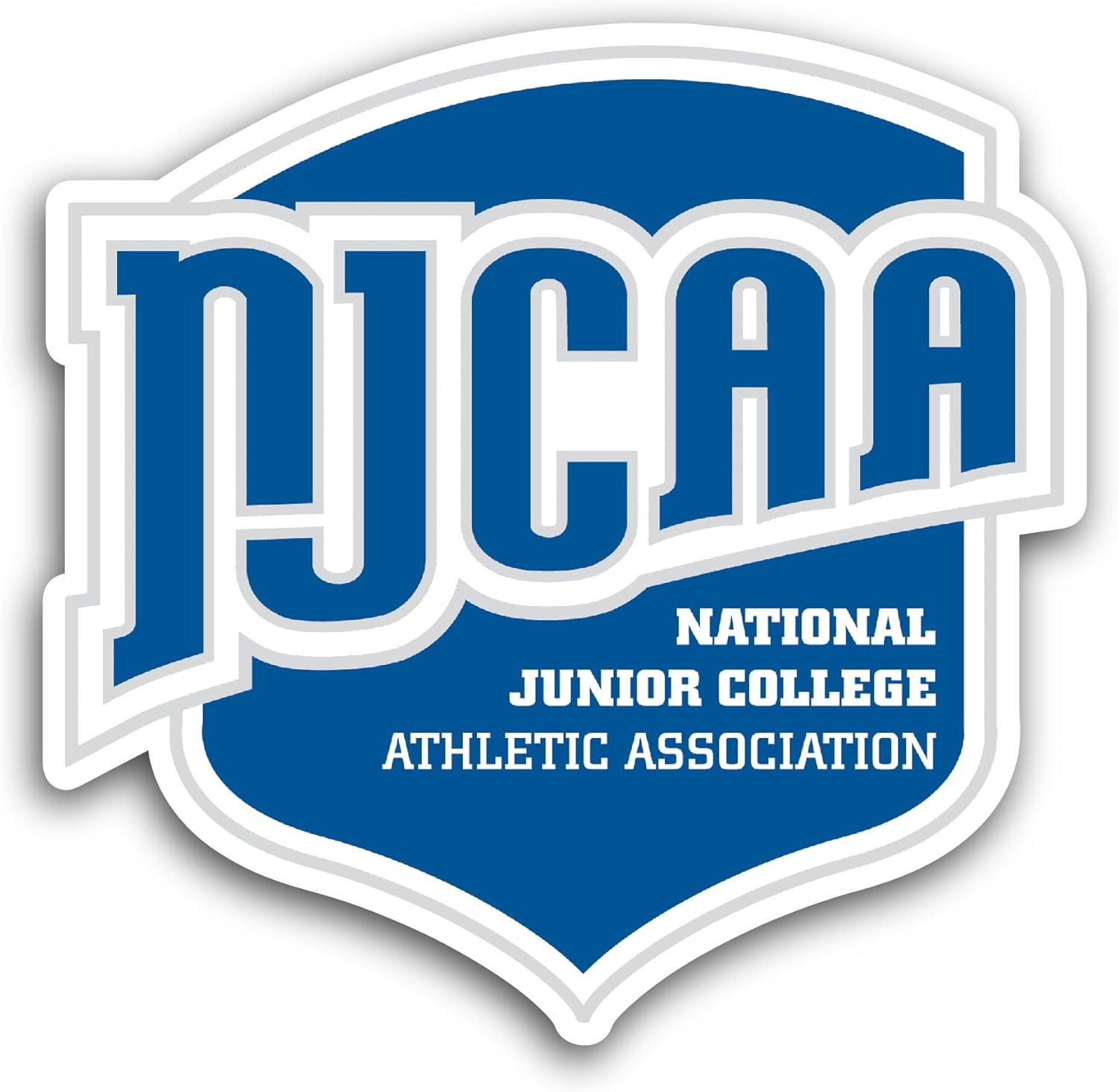 2 (Pieces) 3" and 5" NJCAA Sticker, Waterproof Vinyl Decals for Many Purpose Like Cars, Trucks, Laptops, Phones, Windows and More