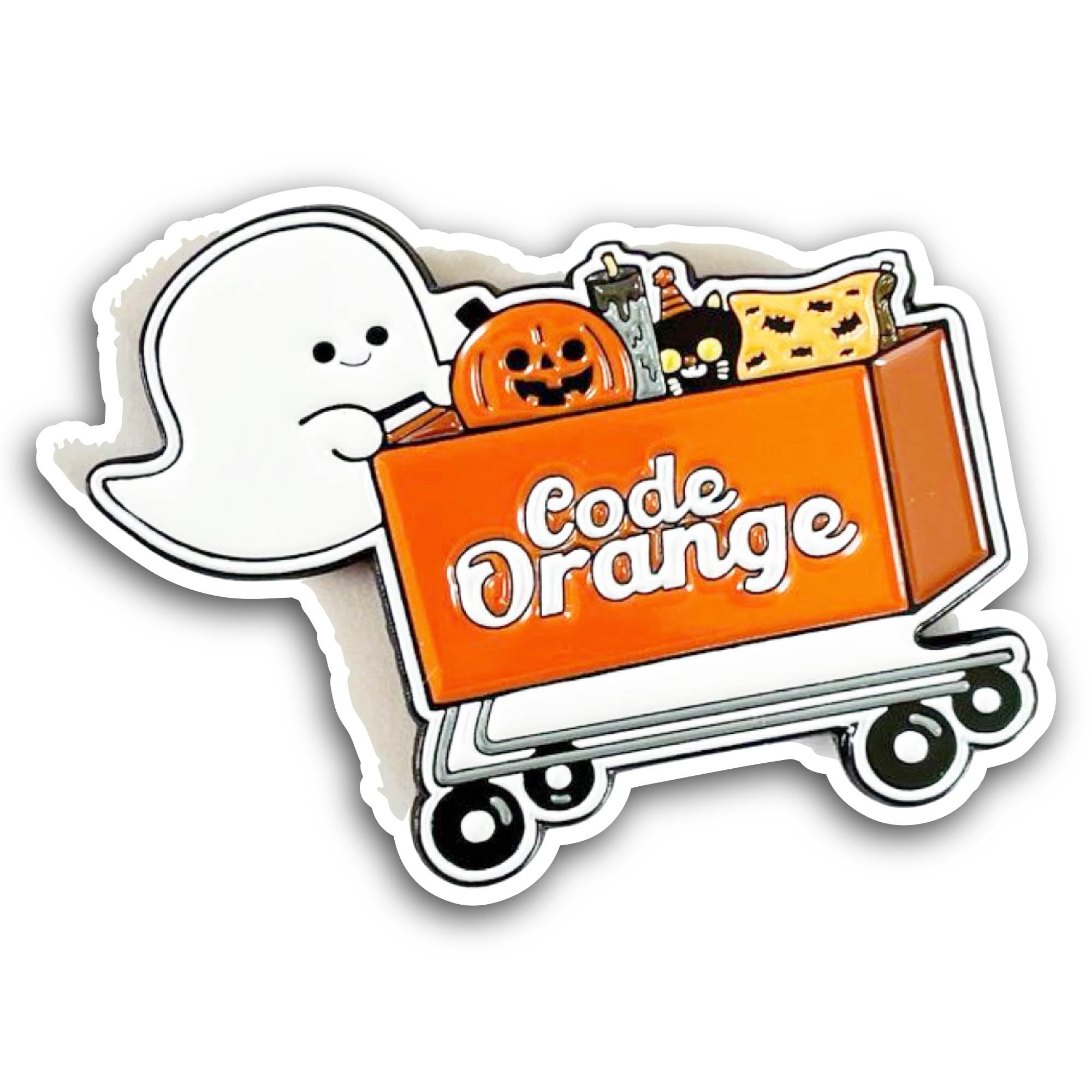 2 (Pieces) 3" and 5" Code Orange Sticker, Waterproof Vinyl Decals for Many Purpose Like Cars, Trucks