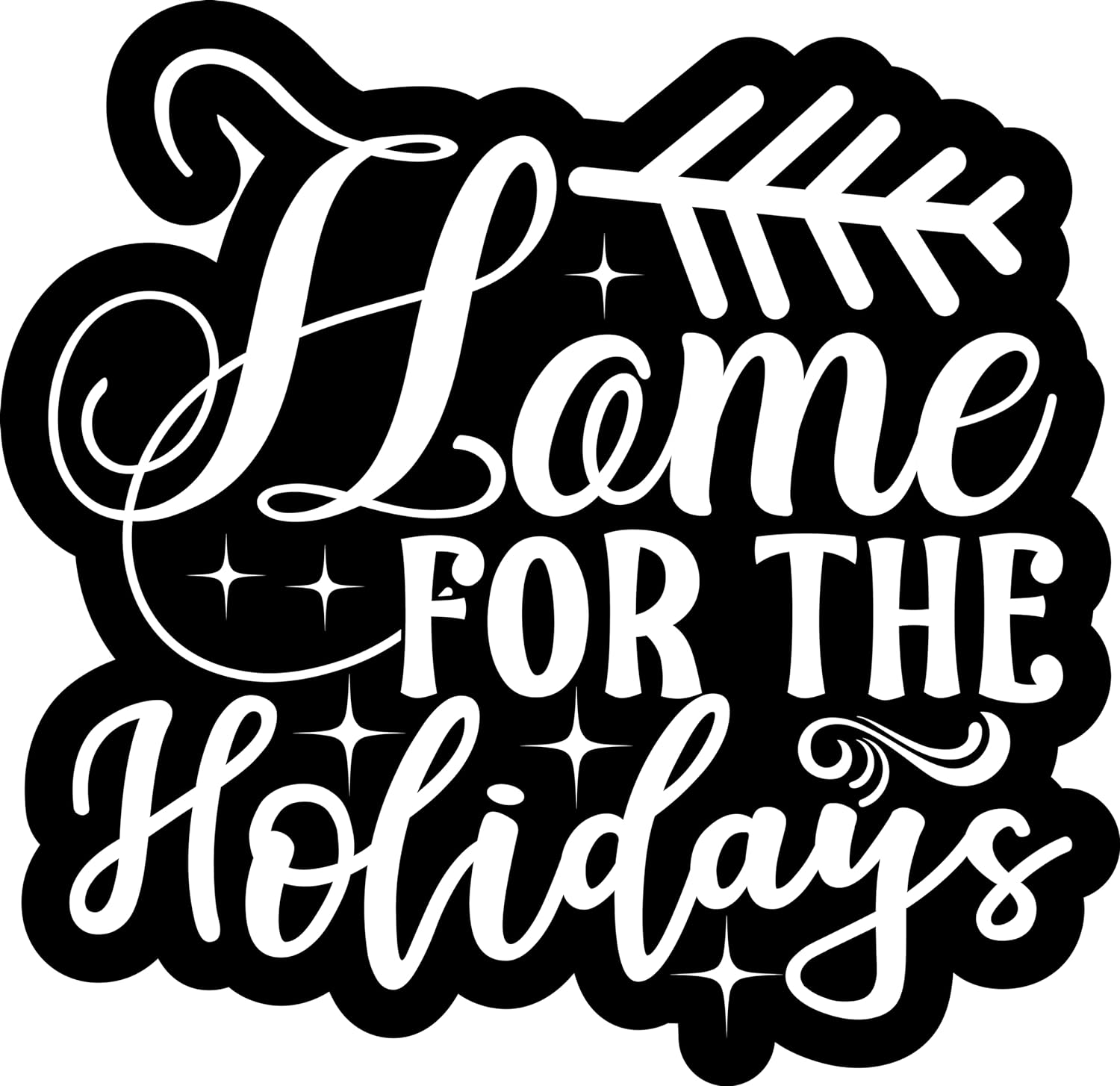 Inspirational Quote Home for The Holidays Motivational Sticker Vinyl Decal Motivation Stickers- 5" Vinyl Sticker Waterproof