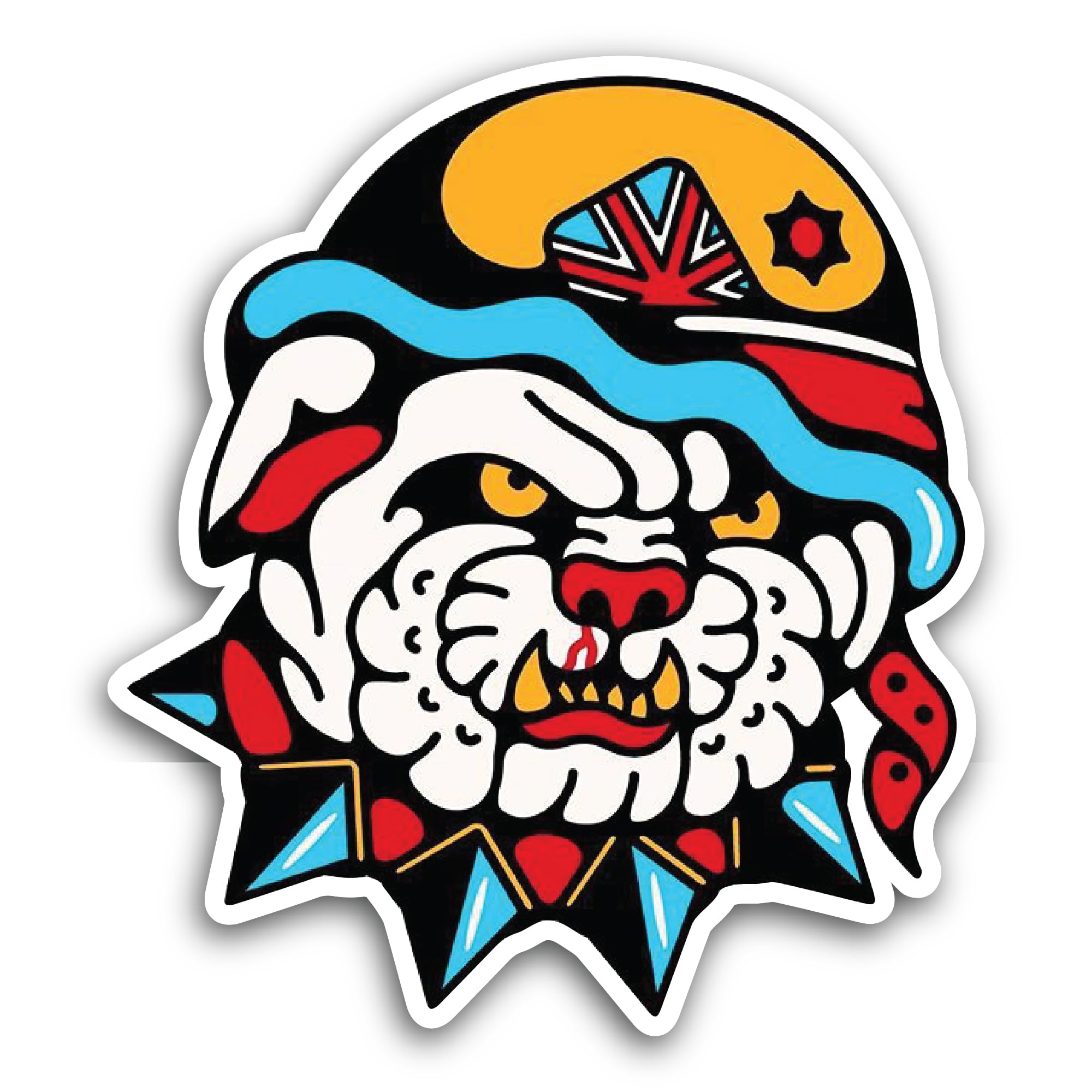 2 (Pieces) 3" and 5" Colorful Head Sticker, Waterproof Vinyl Decals for Many Purpose Like Cars, Truc